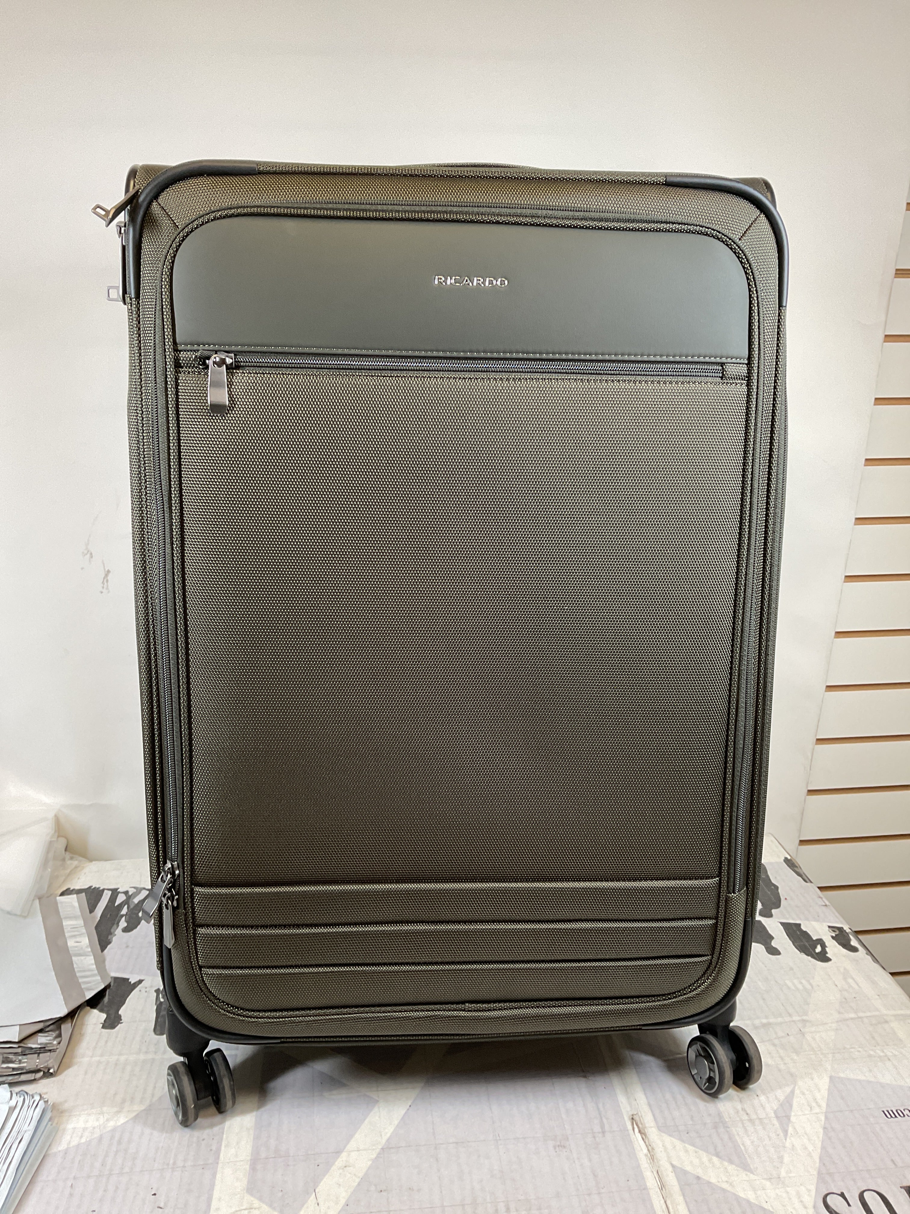 Ricardo Beverly Hills Ashbury Softside Luggage, Expandable Suitcase, Lightweight Sustainable rPET Travel Bag with TSA Lock & Dual Spinner Wheels, 28-inch Large Check-in ( Pine , Check-In Large 28-Inch ) Pine Check In Large 28 Inch U1