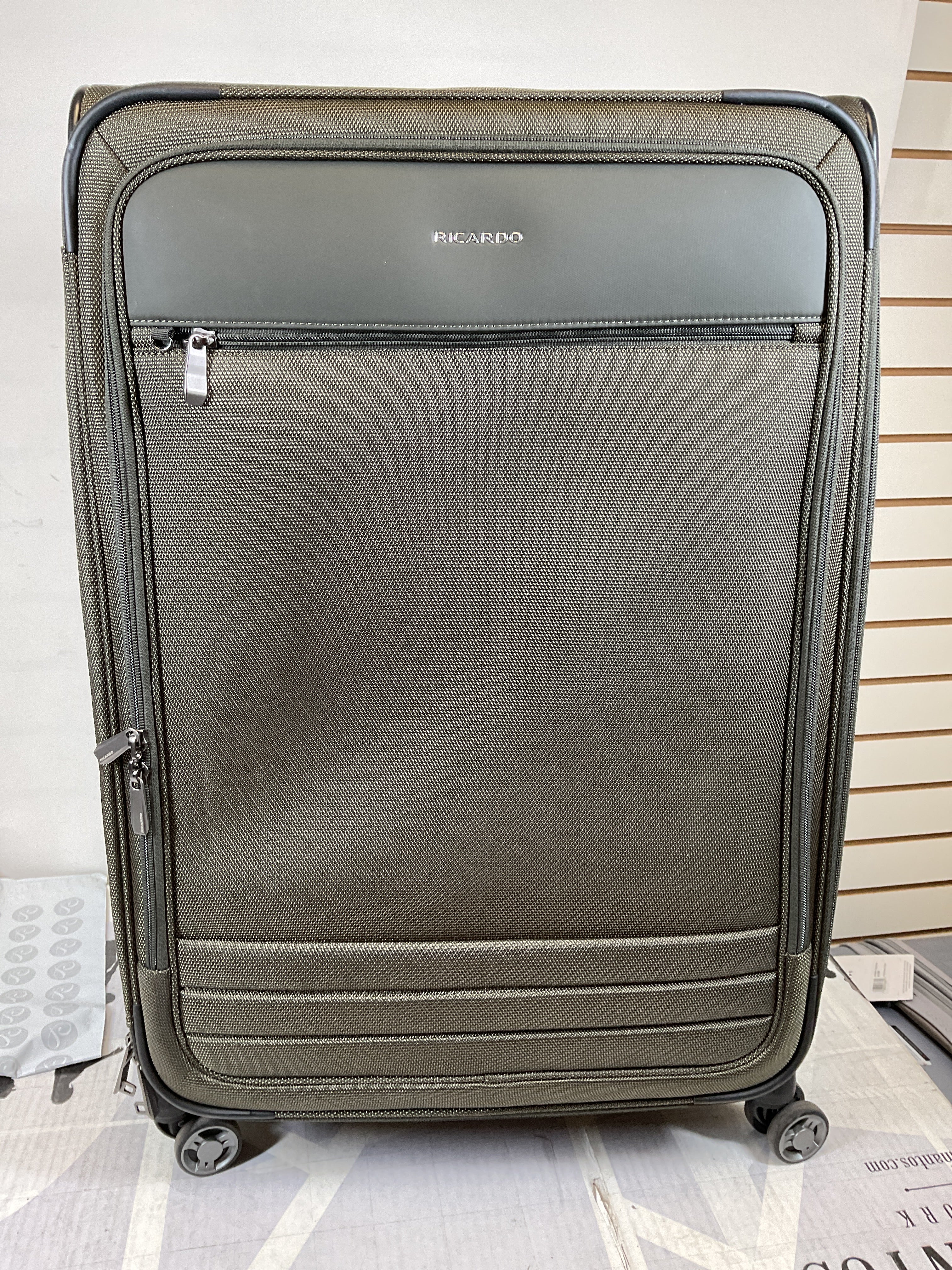 Ricardo Beverly Hills Ashbury Softside Luggage, Expandable Suitcase, Lightweight Sustainable rPET Travel Bag with TSA Lock & Dual Spinner Wheels, 28-inch Large Check-in ( Pine , Check-In Large 28-Inch ) Pine Check In Large 28 Inch U2