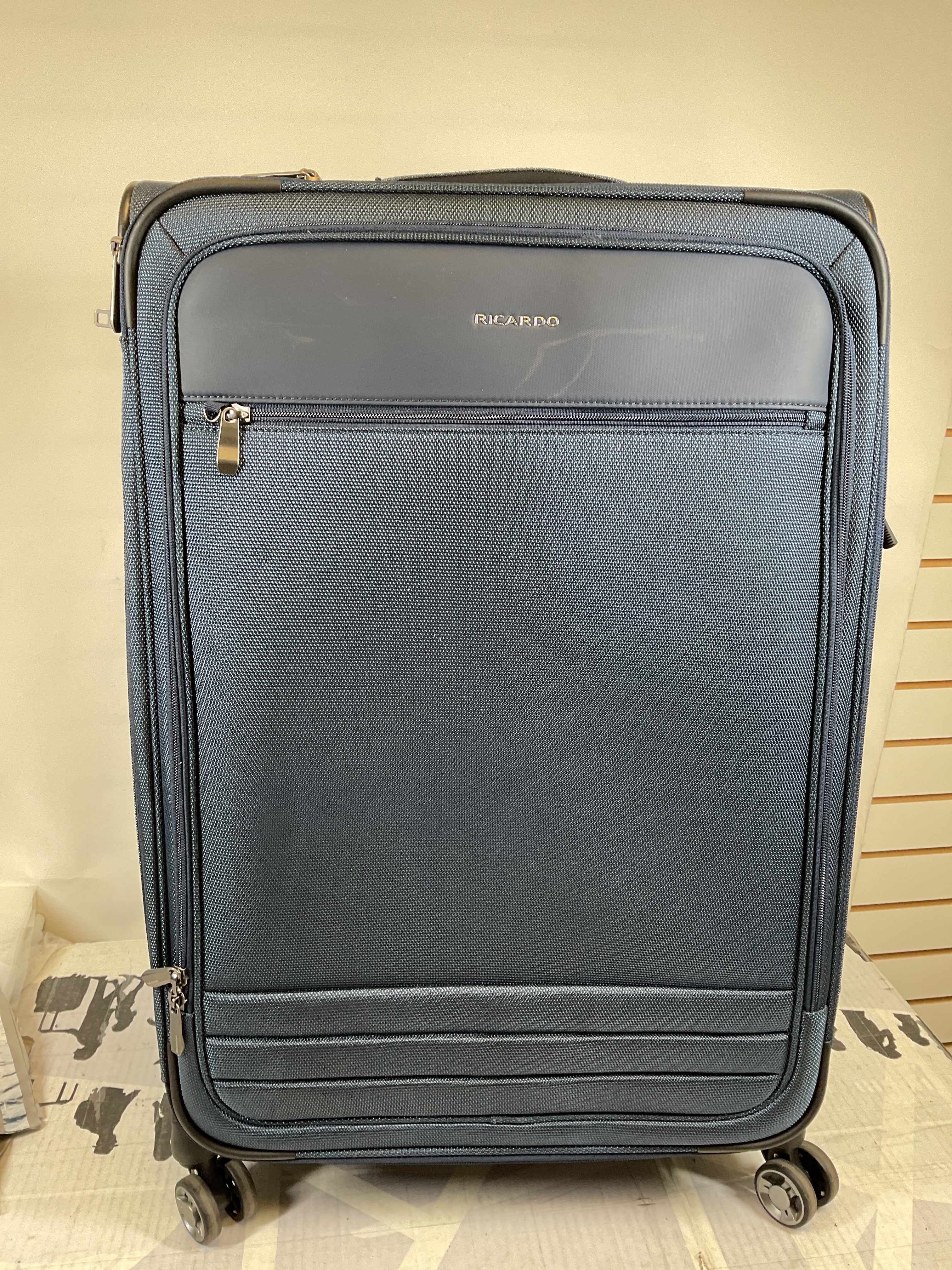 Ricardo Beverly Hills Ashbury Softside Luggage, Expandable Suitcase, Lightweight Sustainable rPET Travel Bag with TSA Lock & Dual Spinner Wheels, 28-inch Large Check-in ( Navy , Check-In Large 28-Inch ) Navy Check In Large 28 Inch U1