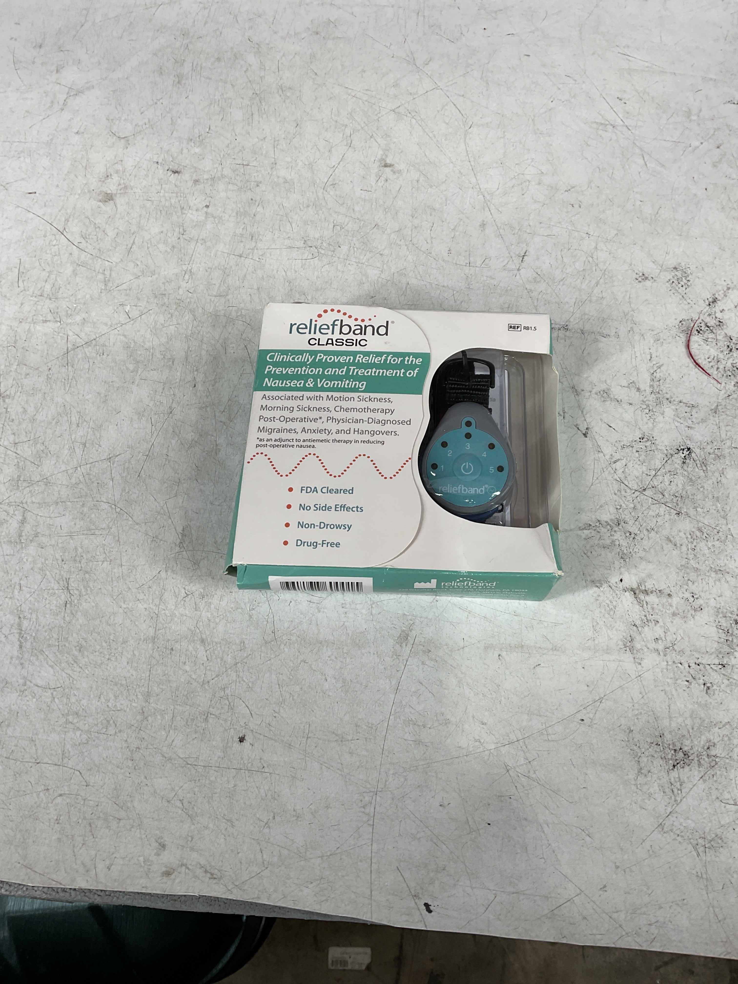 Reliefband Classic Anti-Nausea Wearable Black One Size U3