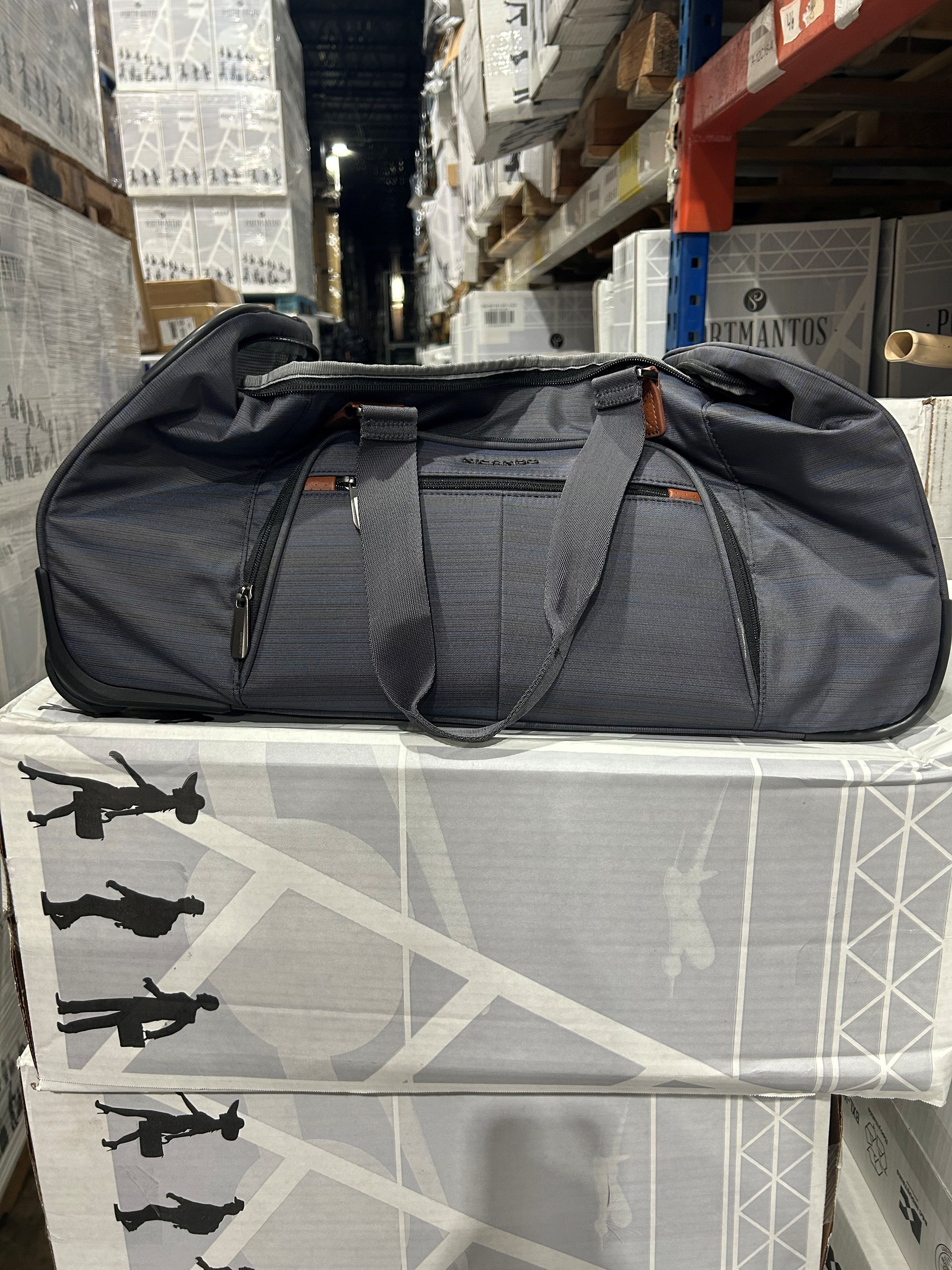 Ricardo Beverly Hills Montecito 2.0 Softside Rolling Duffel Bag with Wheels and Handle, Ideal Lightweight Travel Bag for Men and Women, 22-inch Wide, Grey U1