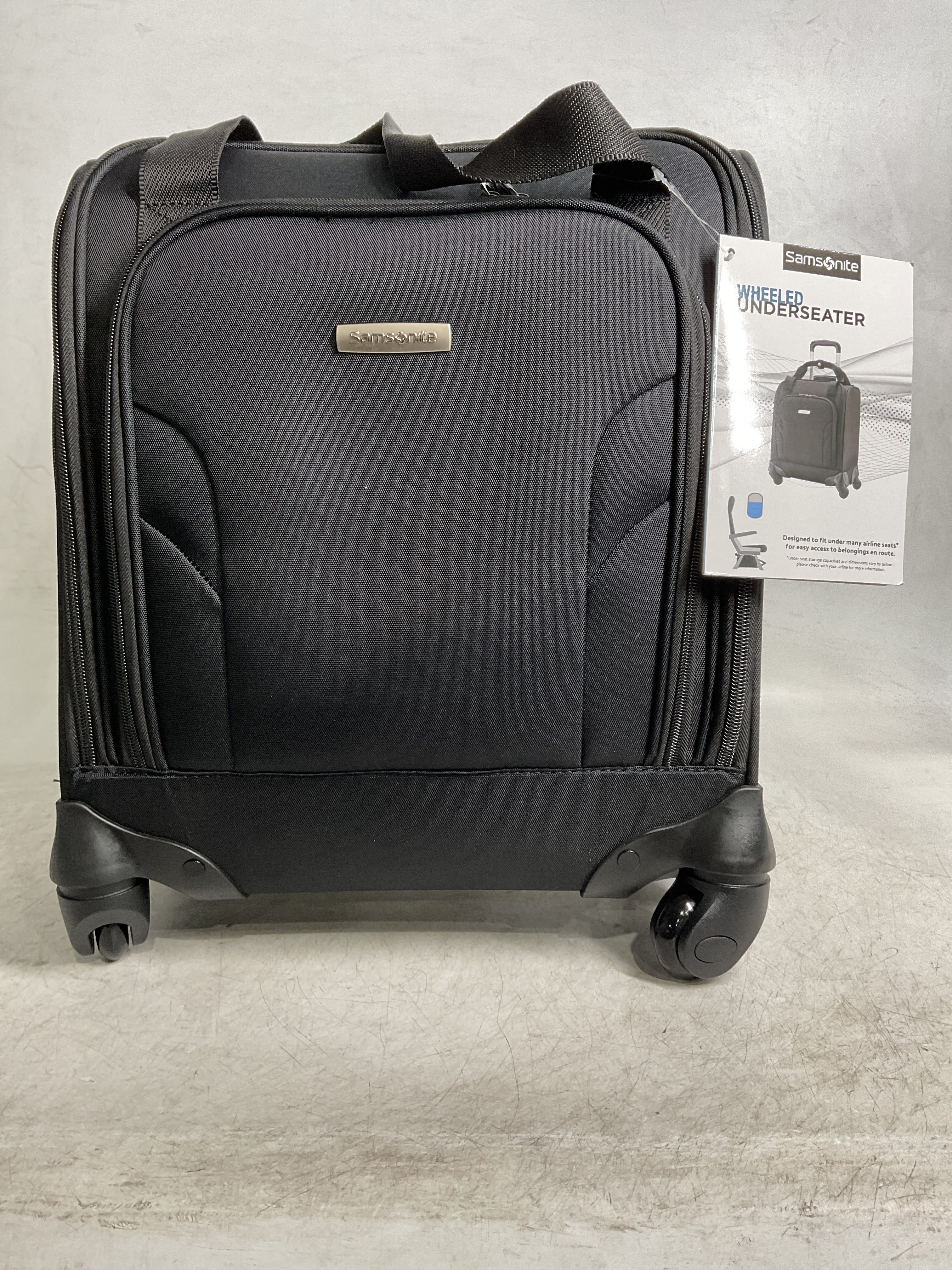 Samsonite Underseat Carry-On Spinner with USB Port ( Jet Black , One Size ) Jet Black One Size U2