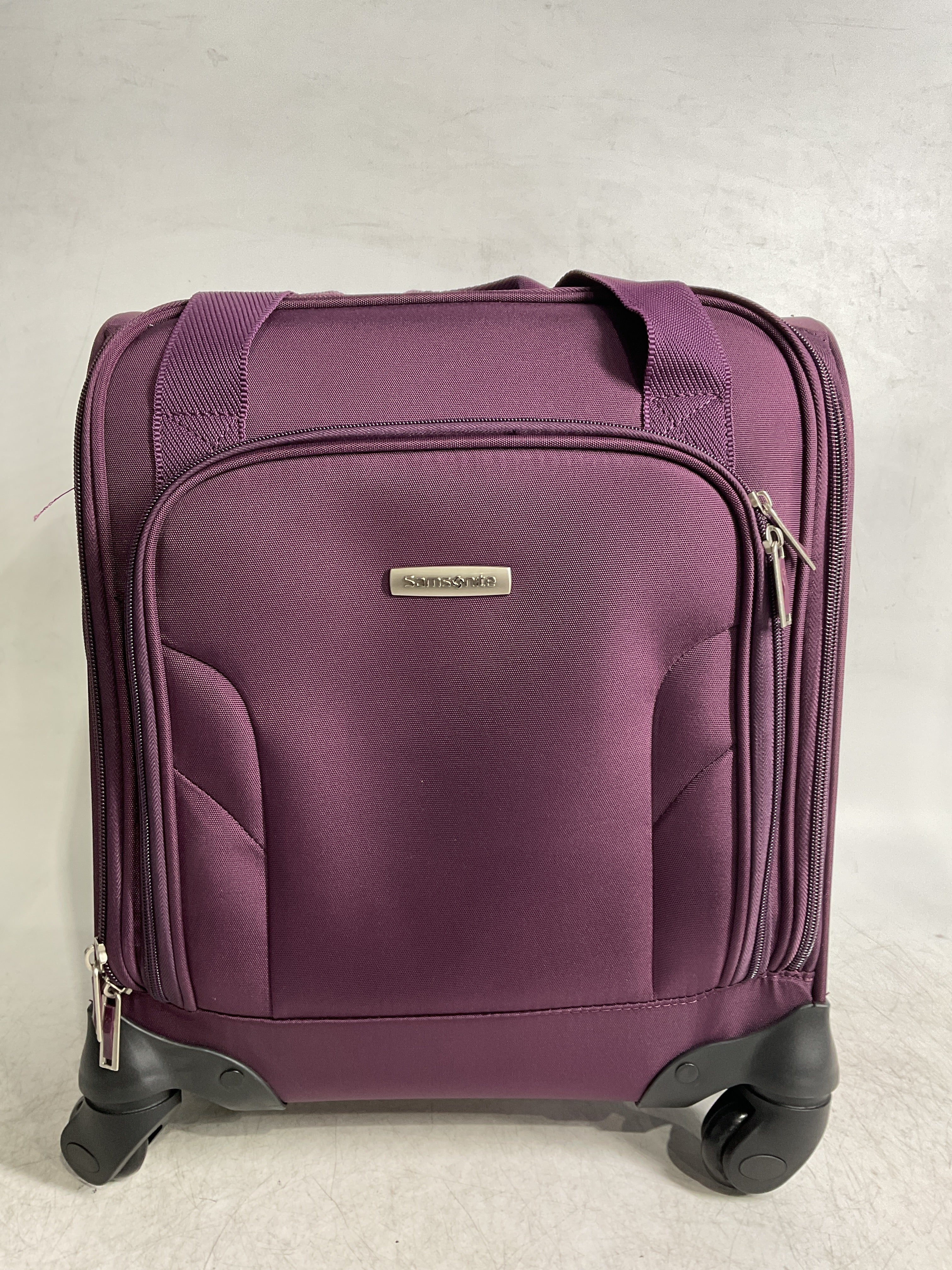 Samsonite Underseat Carry-On Spinner with USB Port ( Purple , One Size ) Purple One Size U4