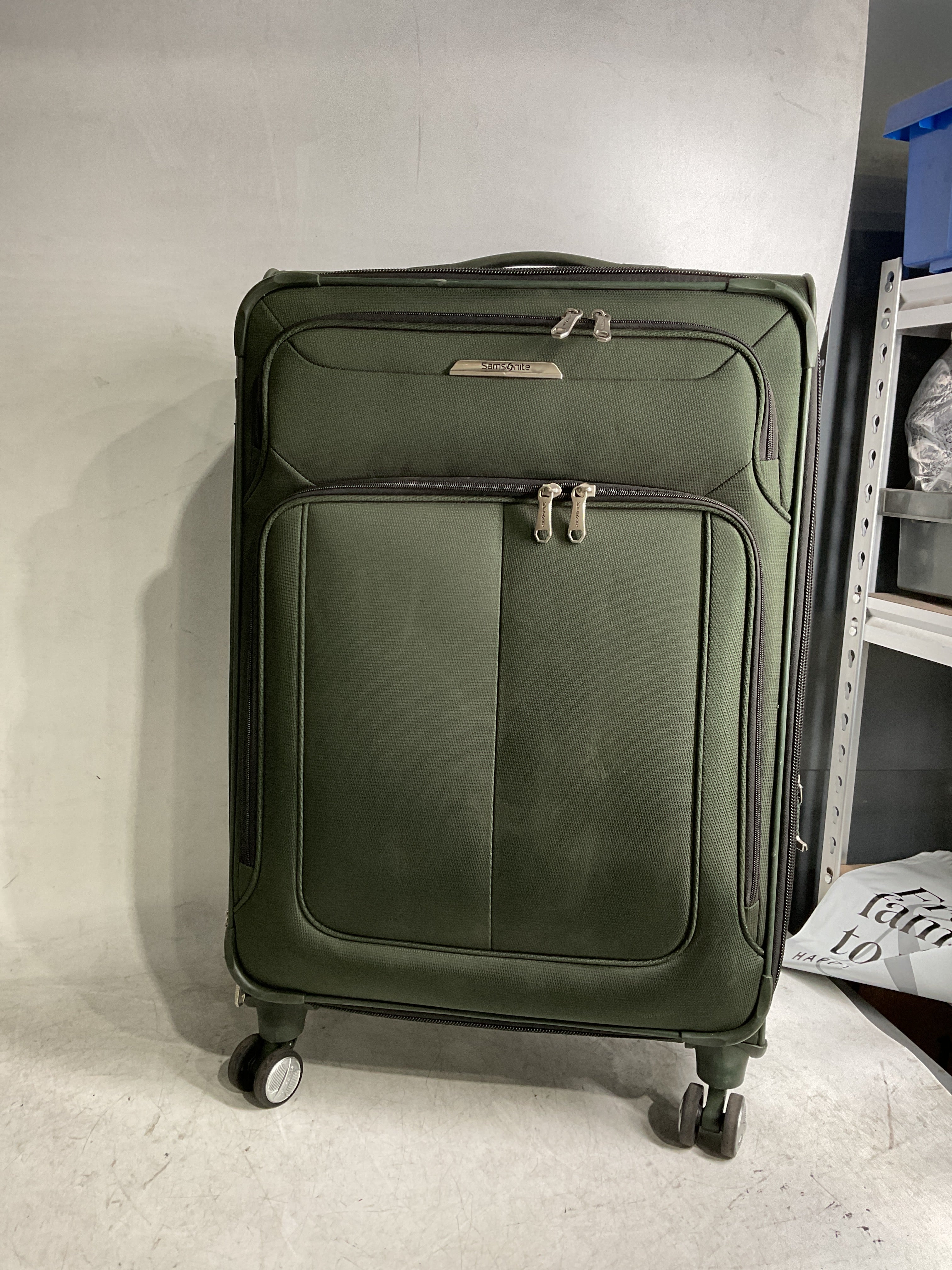 Samsonite SoLyte DLX 25-Inch Expandable Spinner ( Cedar Green , Checked-Medium 25-Inch ) Cedar Green Checked Medium 25 Inch U1