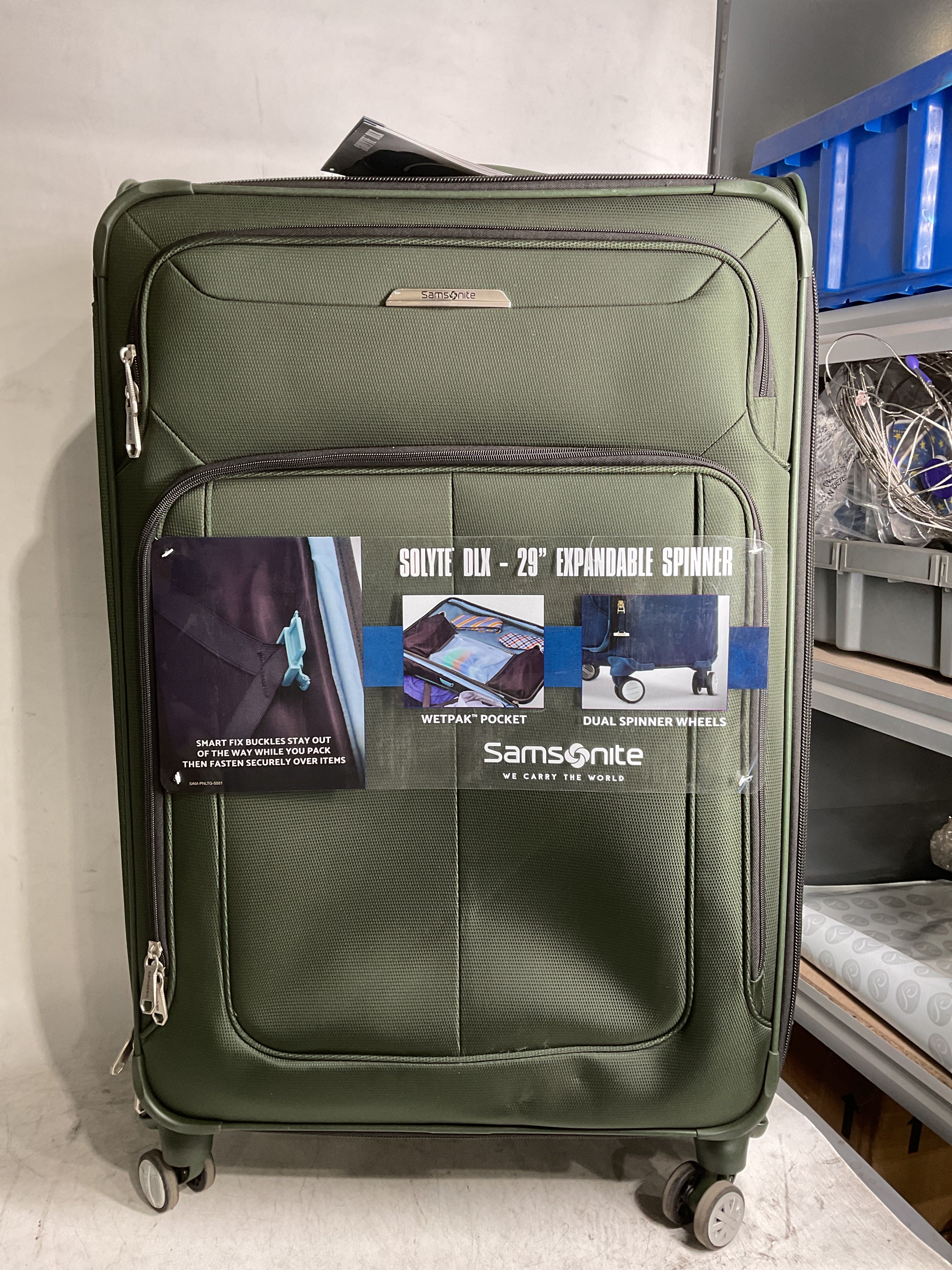 Samsonite SoLyte DLX 29-Inch Expandable Spinner ( Cedar Green , Checked-Large 29-Inch ) Cedar Green Checked Large 29 Inch U5