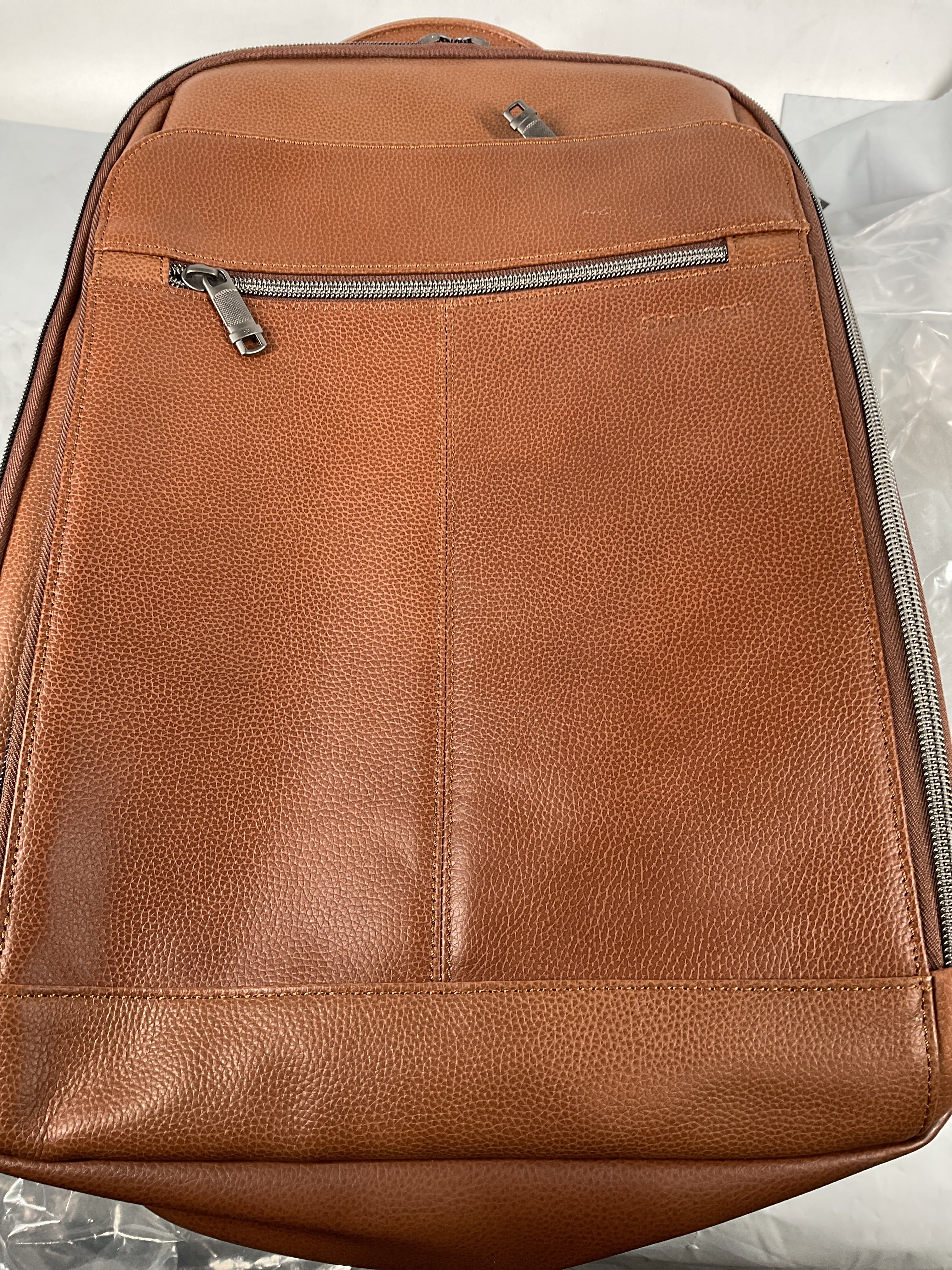 Samsonite Classic Leather Backpack ( Brown , One Size ) Brown One Size U1