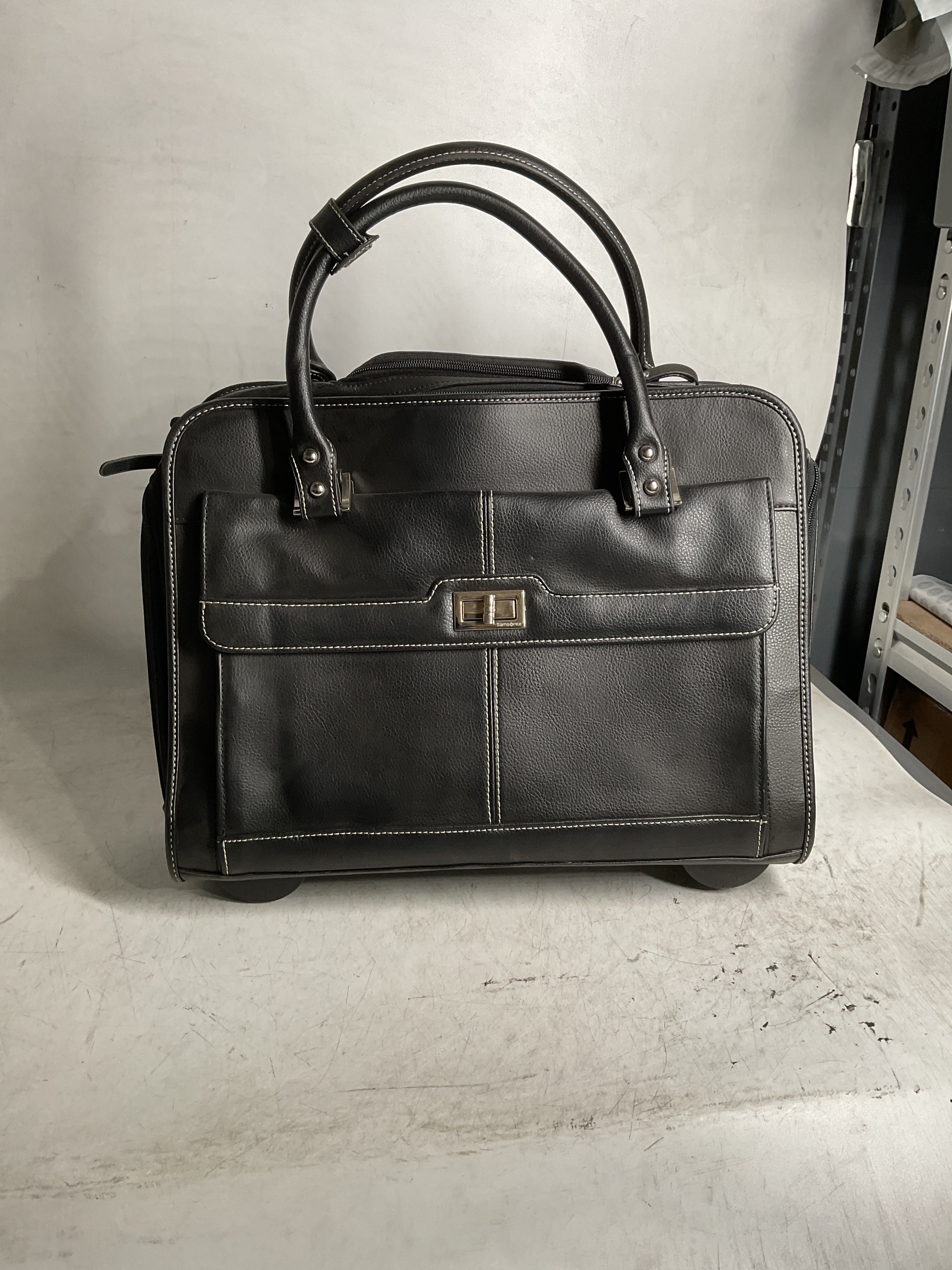 Samsonite Women's Mobile Solution Business ( Black , Upright Wheeled Carryall ) Black Upright Wheeled Carryall U8