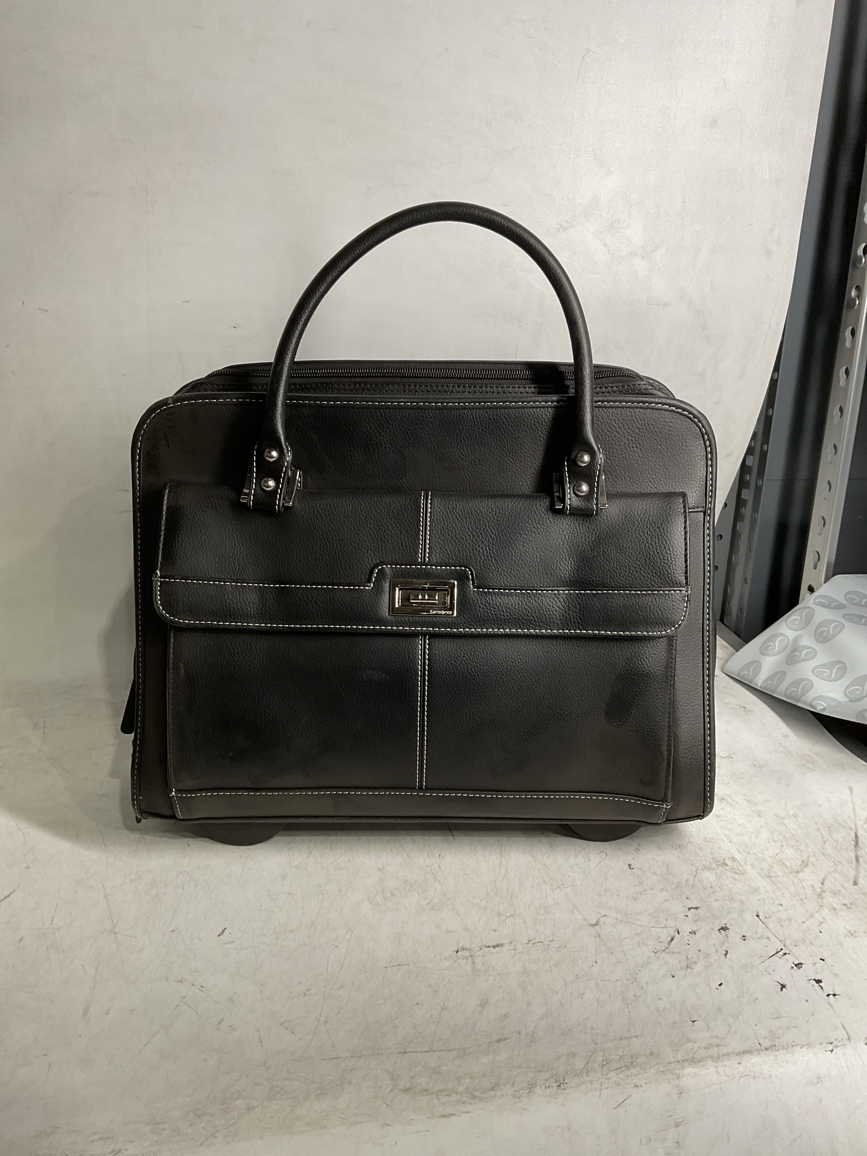 Samsonite Women's Mobile Solution Business ( Black , Upright Wheeled Carryall ) Black Upright Wheeled Carryall U9