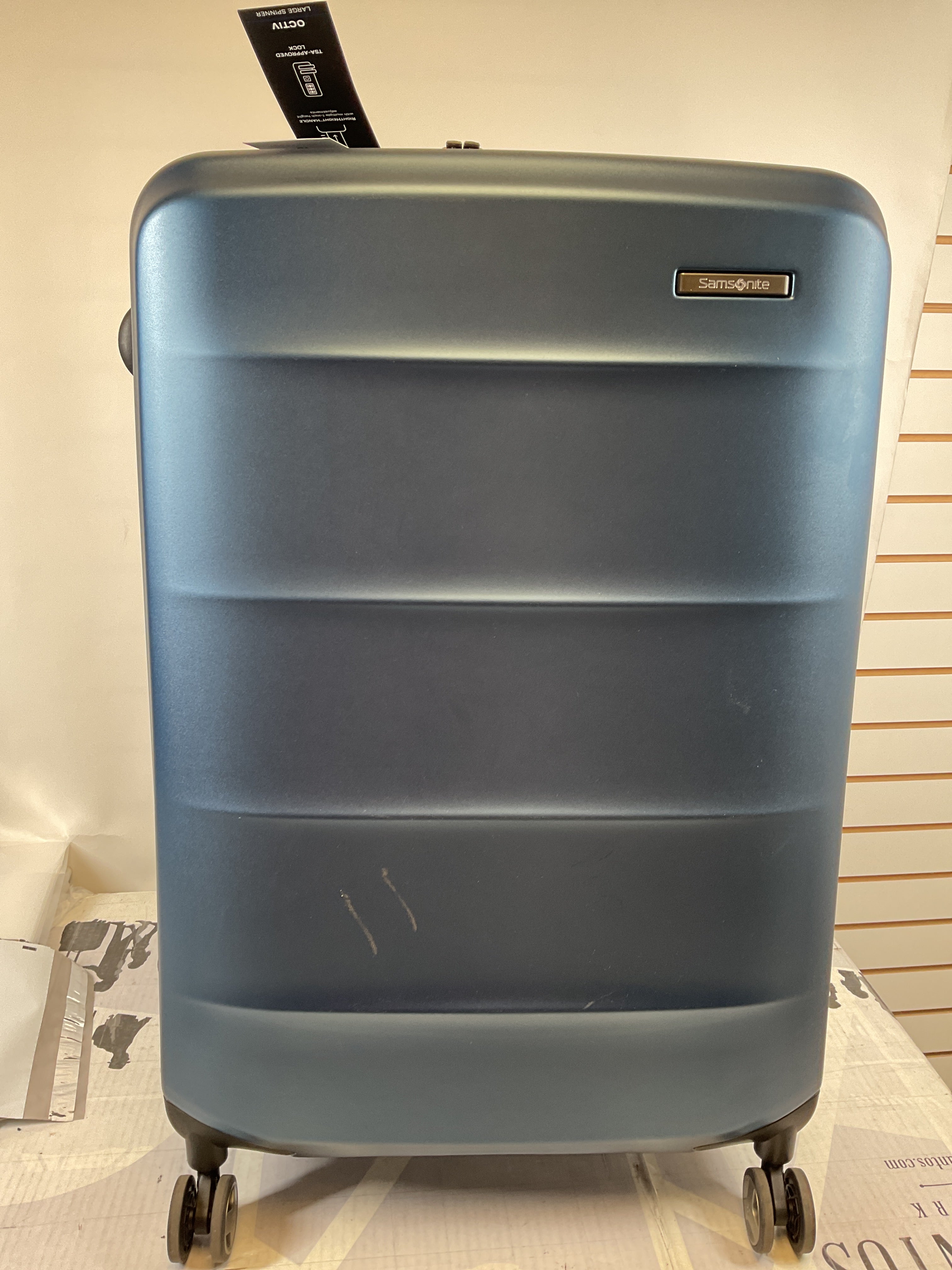 Samsonite Octiv Hardside Spinner ( Blue Denim , Check-Large 28 ) Blue Denim Check Large 28 U22