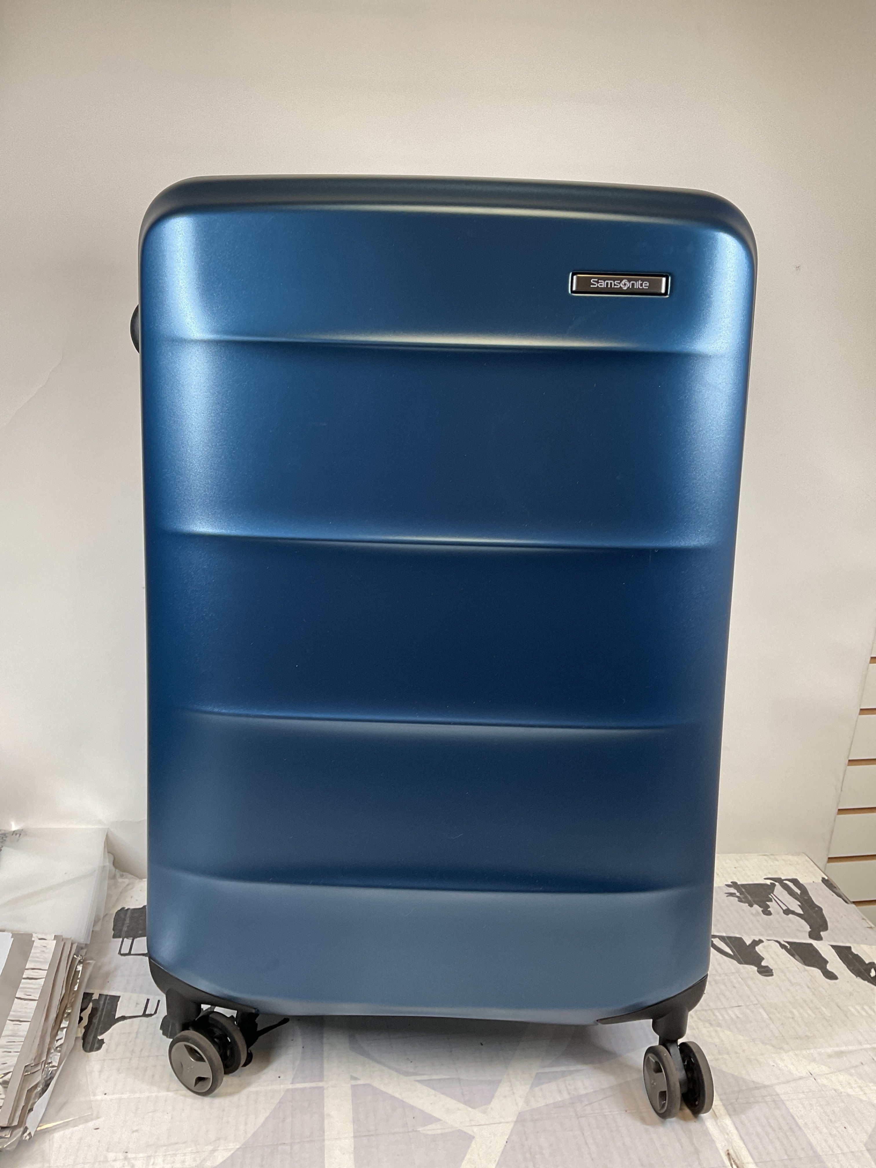 Samsonite Octiv Hardside Spinner ( Blue Denim , Check-Large 28 ) Blue Denim Check Large 28 U23