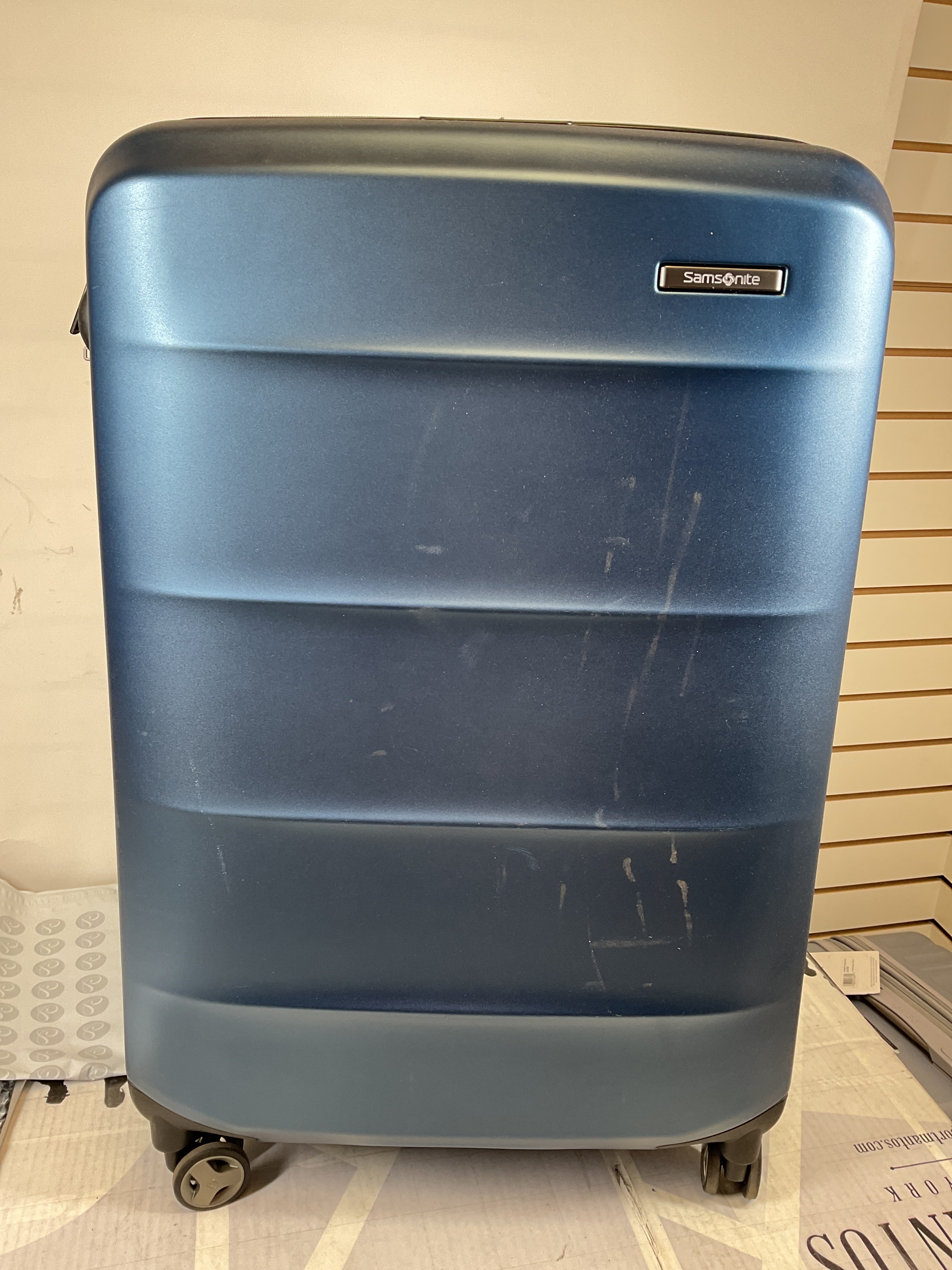 Samsonite Octiv Hardside Spinner ( Blue Denim , Check-Large 28 ) Blue Denim Check Large 28 U25