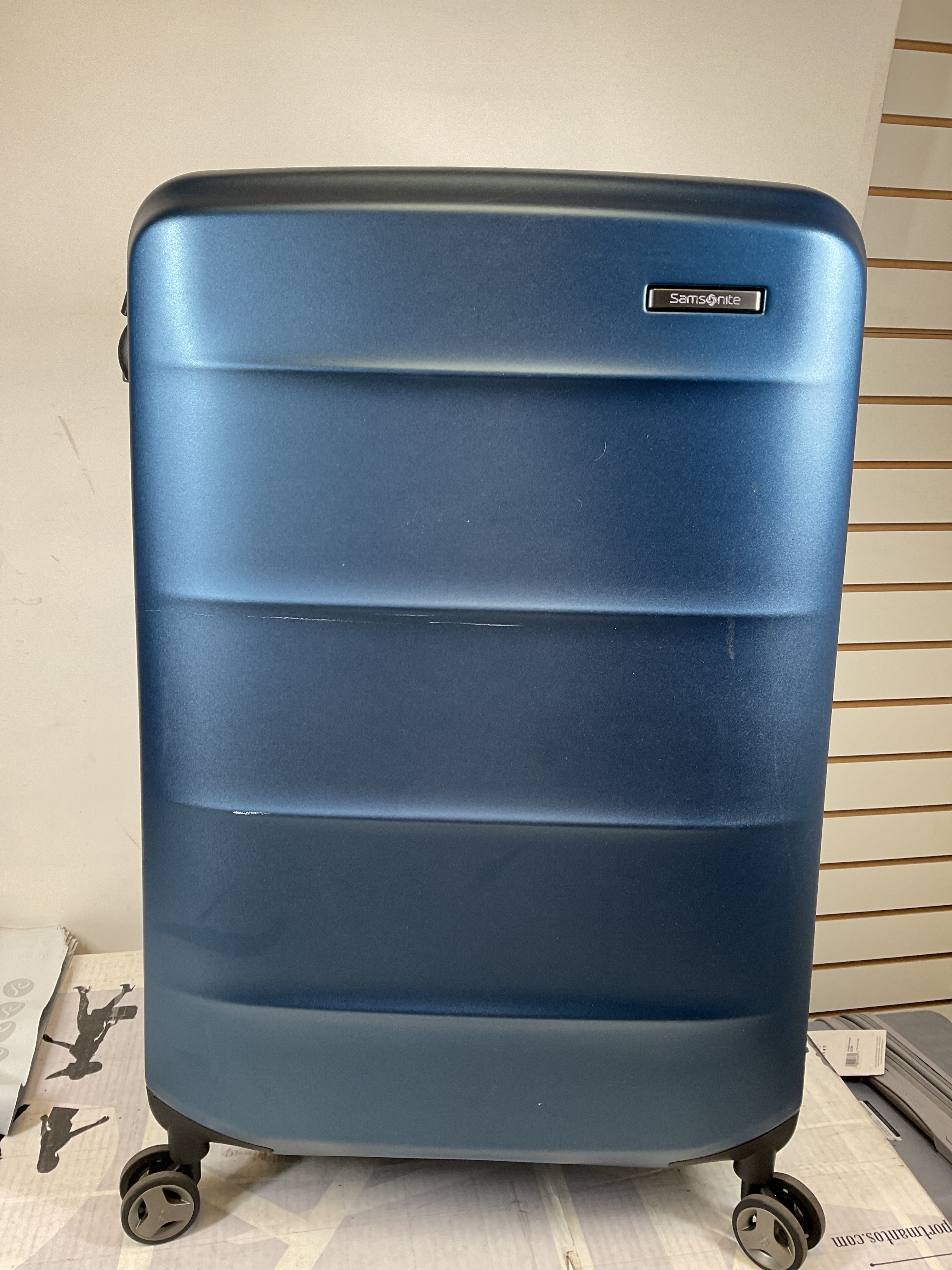 Samsonite Octiv Hardside Spinner ( Blue Denim , Check-Large 28 ) Blue Denim Check Large 28 U27