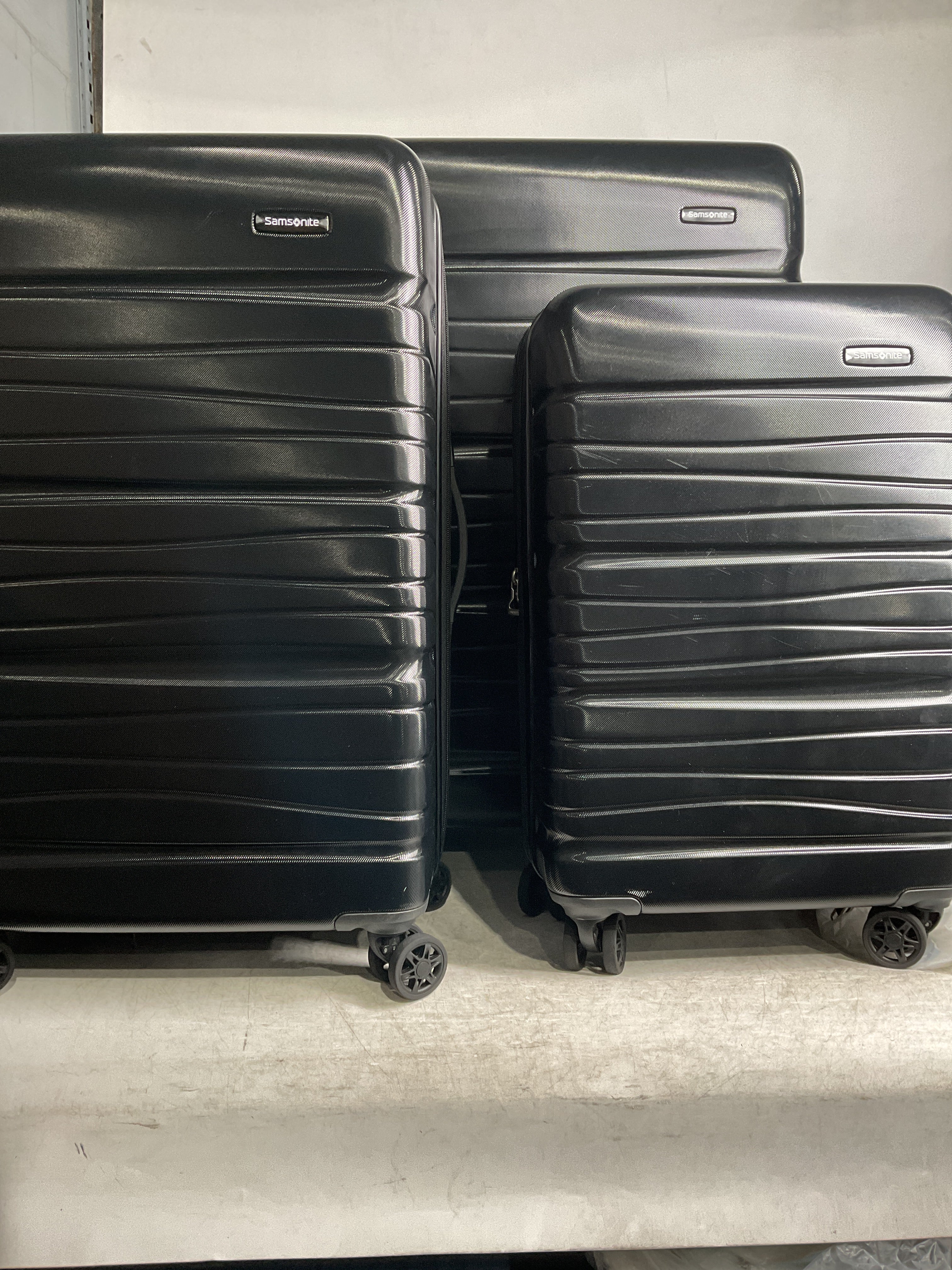 Samsonite Evolve SE Hardside Expandable Spinner Luggage ( Bass Black , 3PC SET (CO/M/L) ) Bass Black 3 PC SET CO M L U2