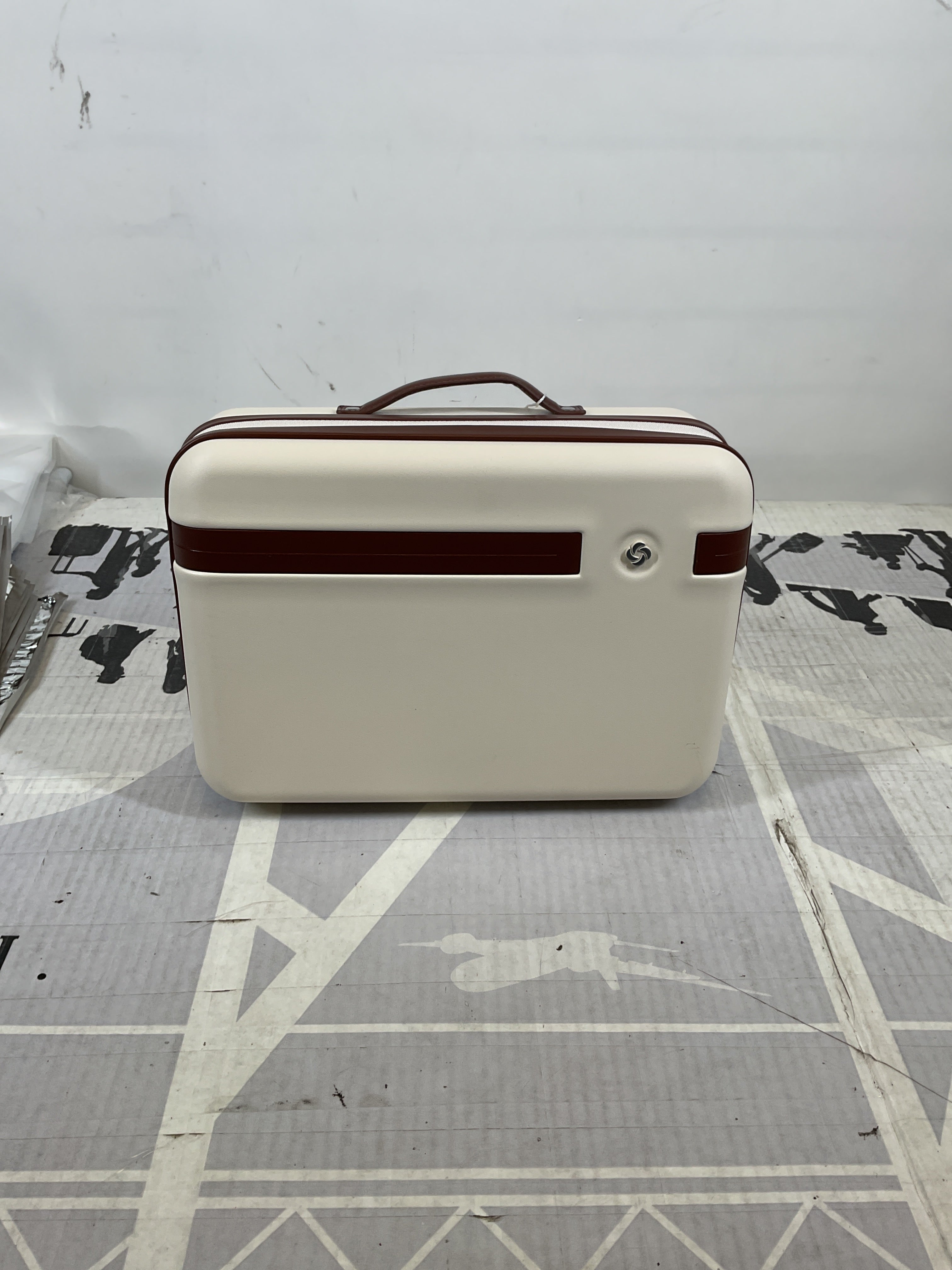 Samsonite Virtuosa Hardside Train Case, Crossbody Travel Makeup Case with Removable Strap ( Off White , One Size ) Off White One Size U2