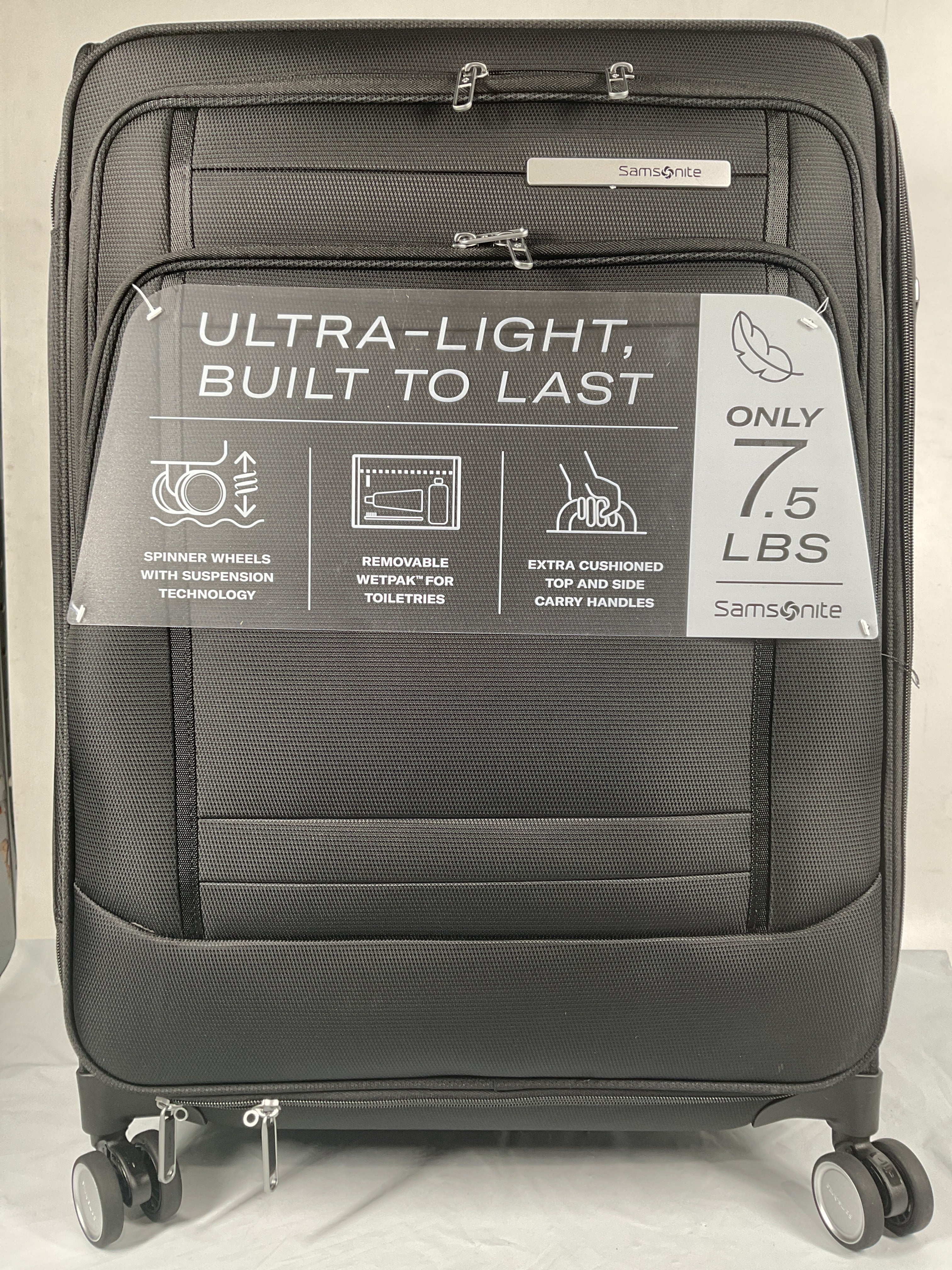 Samsonite UpLIFT Lightweight Softside Expandable Luggage ( Black , Medium Checked ) Black Medium Checked U3