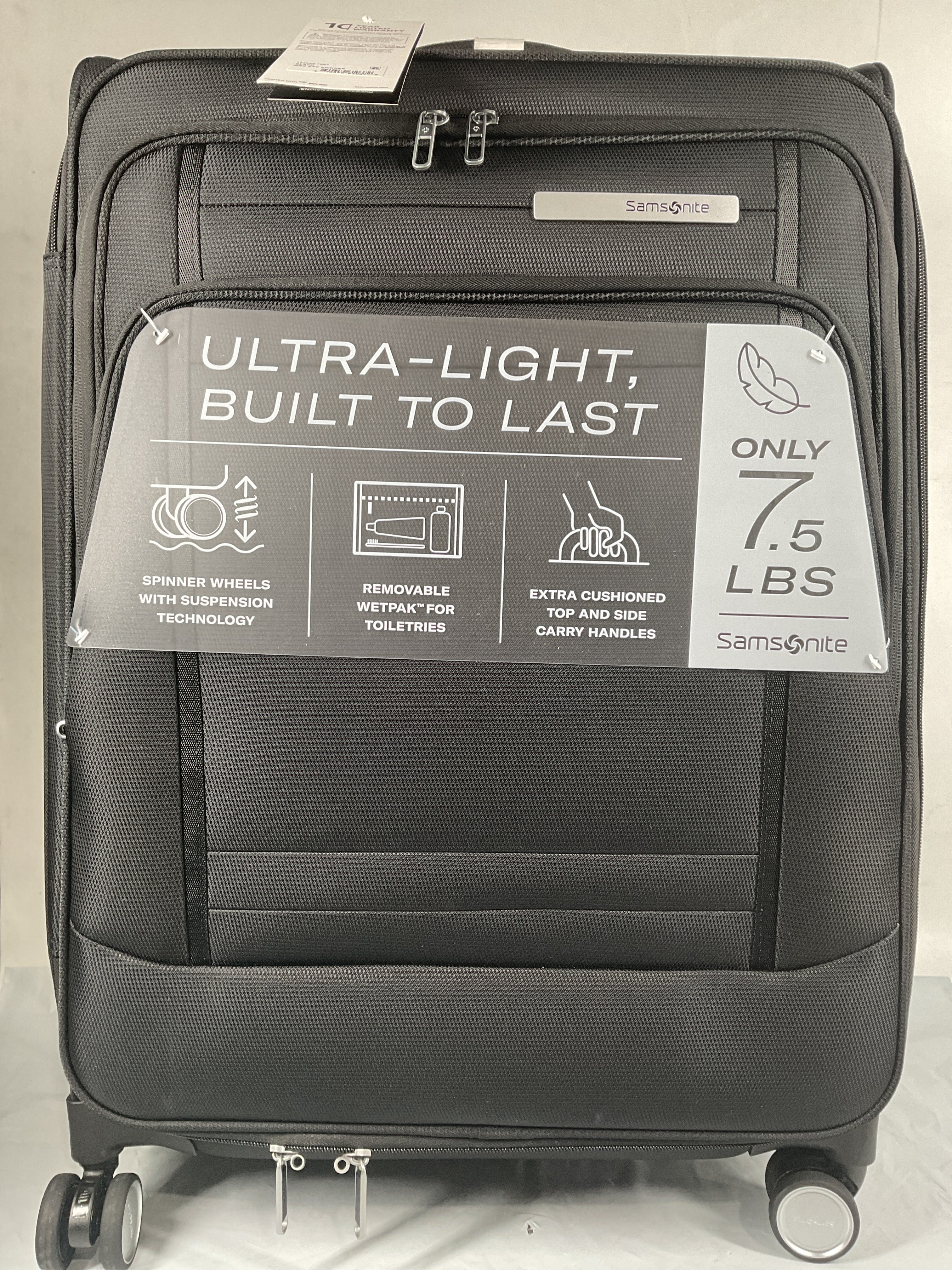 Samsonite UpLIFT Lightweight Softside Expandable Luggage ( Black , Medium Checked ) Black Medium Checked U4