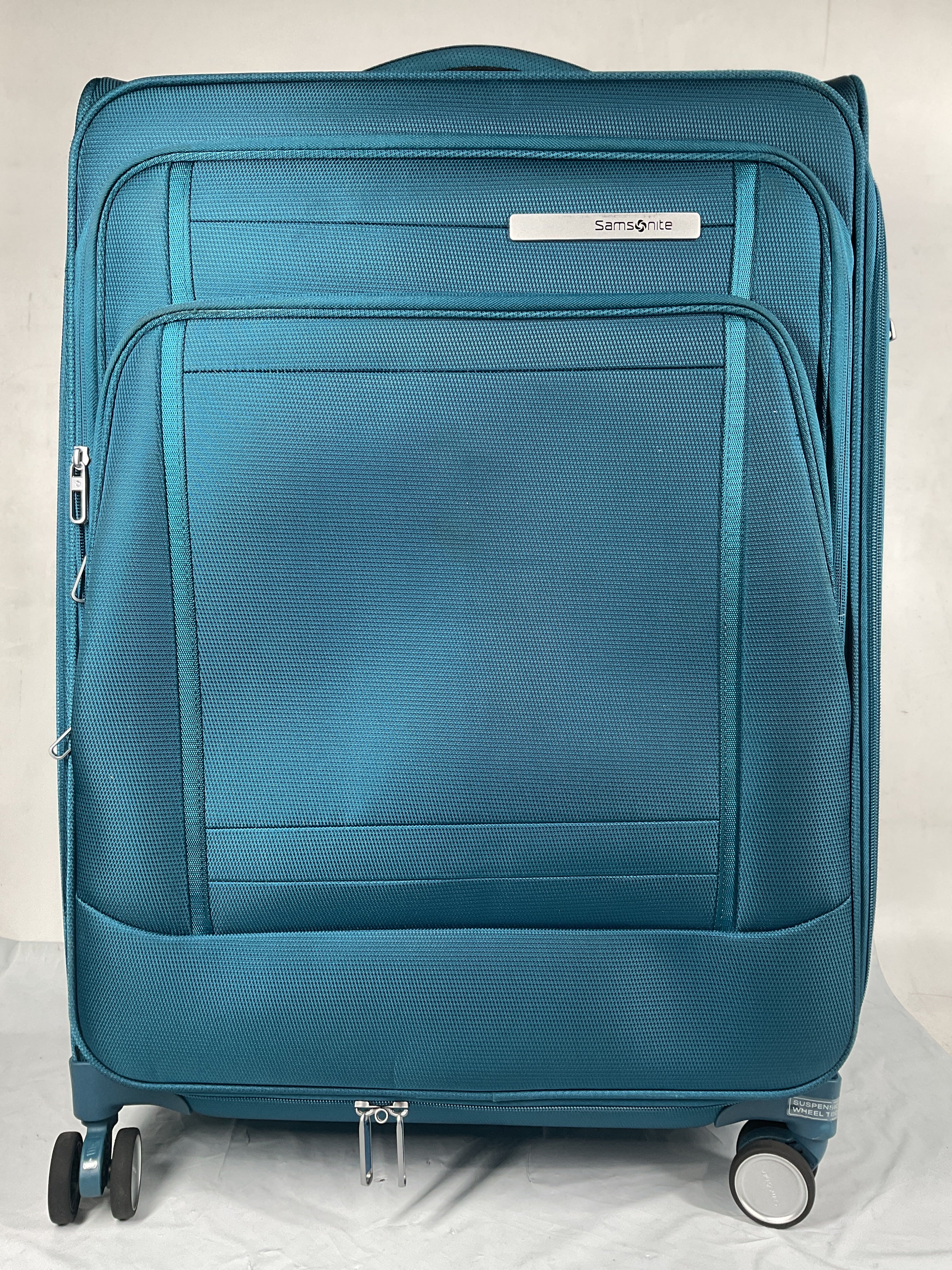Samsonite UpLIFT Lightweight Softside Expandable Luggage ( Cerulean Blue , Medium Checked ) Cerulean Blue Medium Checked U2