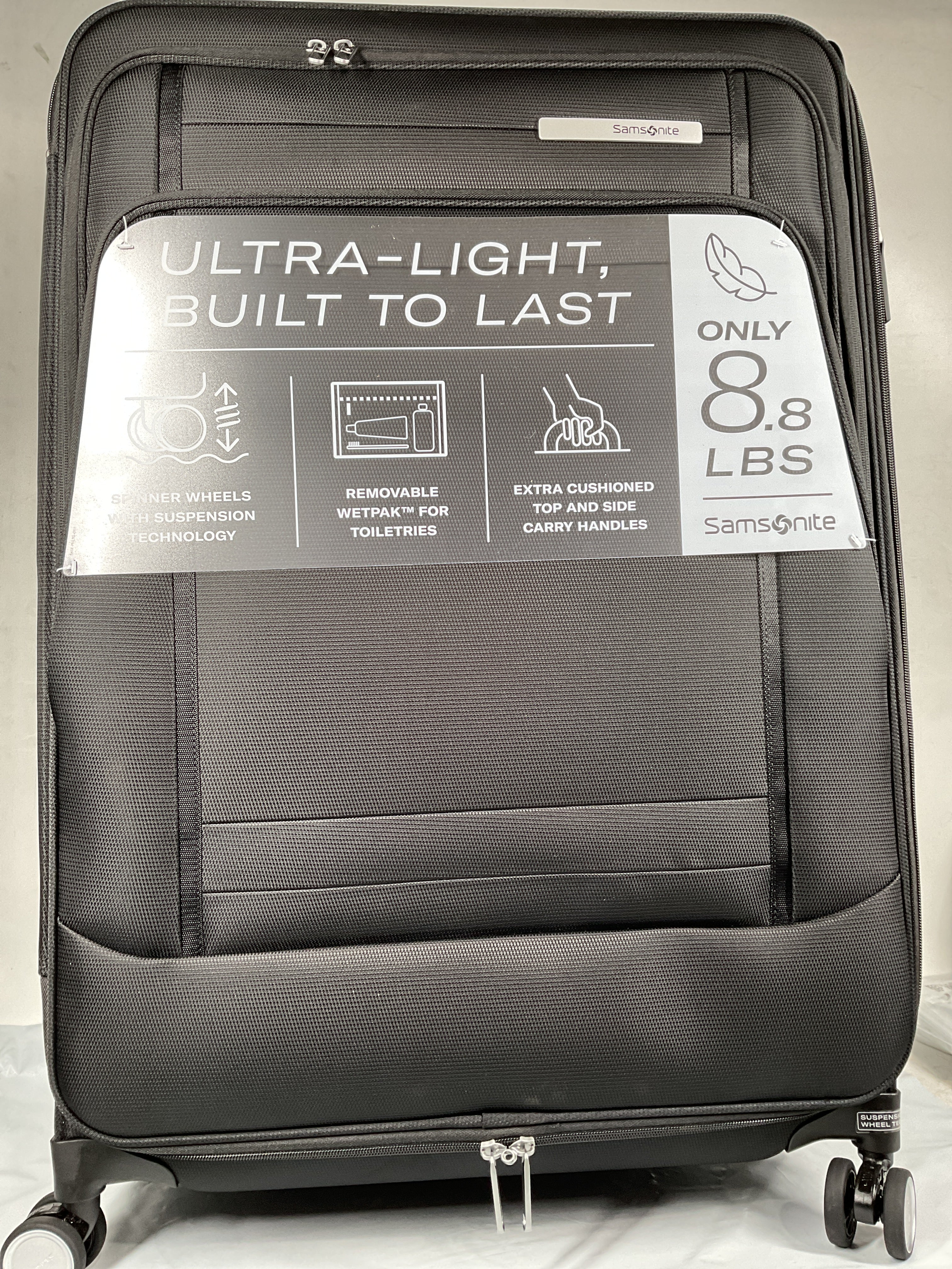 Samsonite UpLIFT Lightweight Softside Expandable Luggage ( Black , Large Checked ) Black Large Checked U3