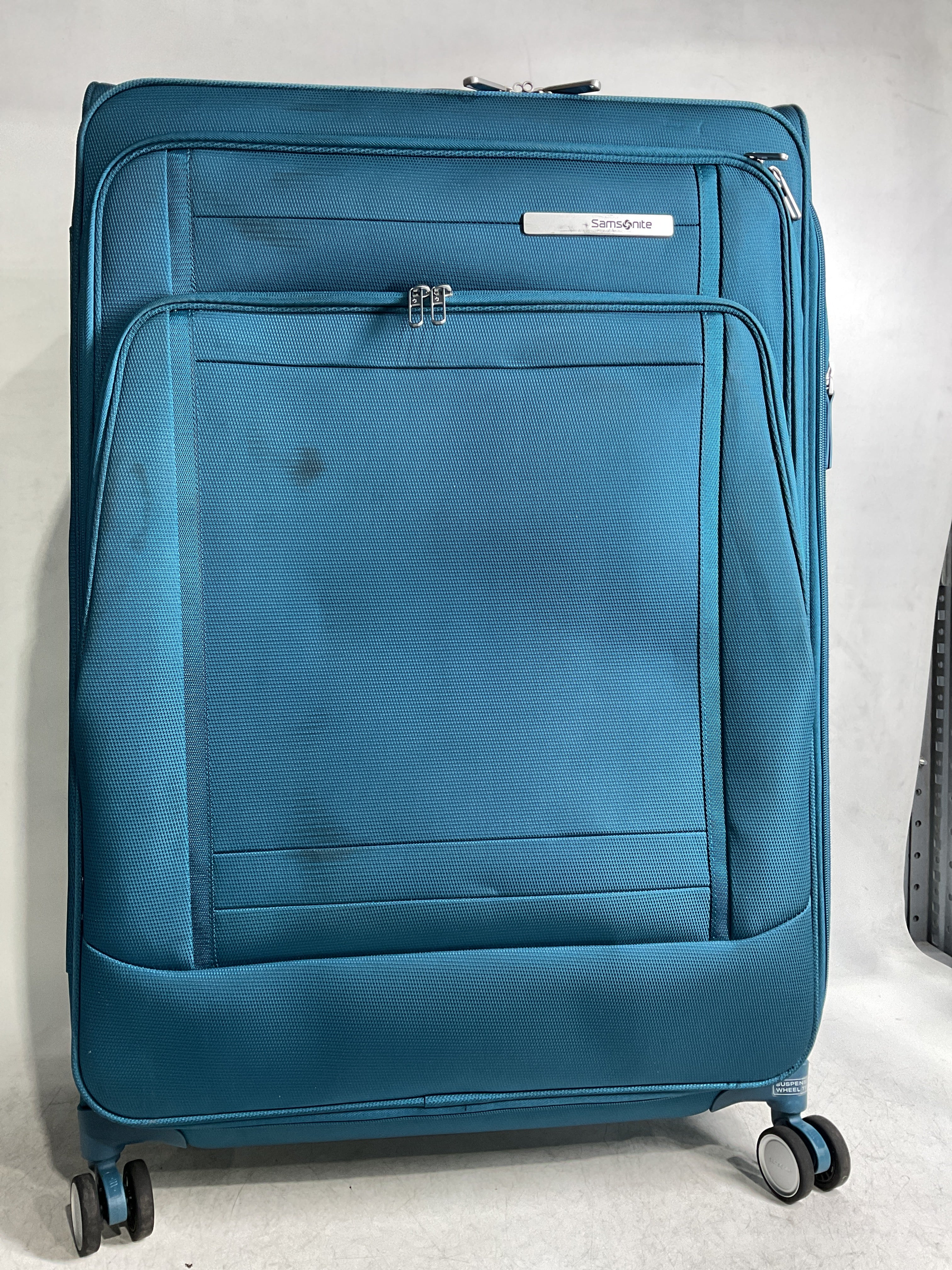 Samsonite UpLIFT Lightweight Softside Expandable Luggage ( Cerulean Blue , Large Checked ) Cerulean Blue Large Checked U2