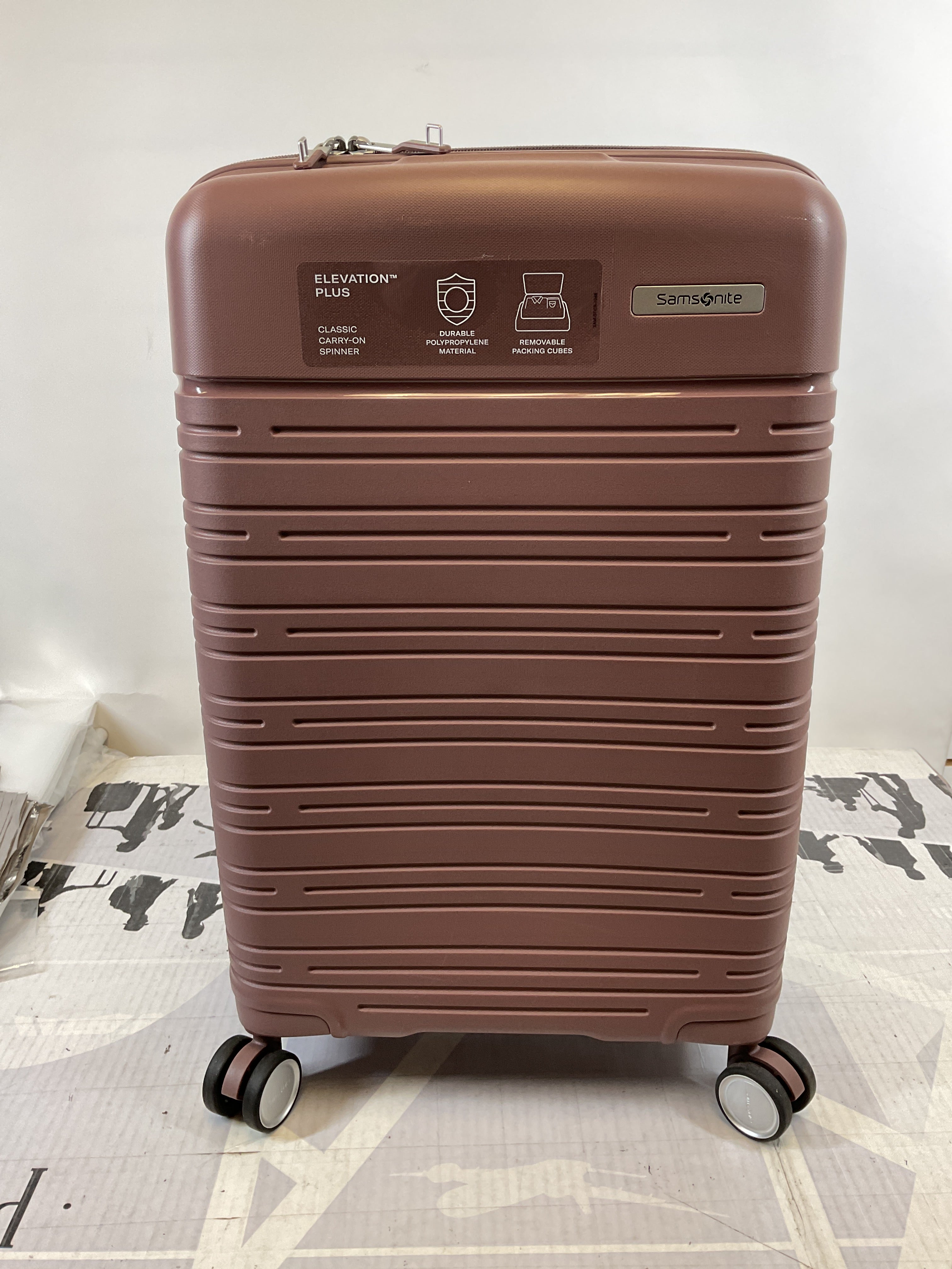 Samsonite Elevation Plus Carry-On Hardside Luggage ( Chocolate Mauve , One Size ) Chocolate Mauve One Size U2