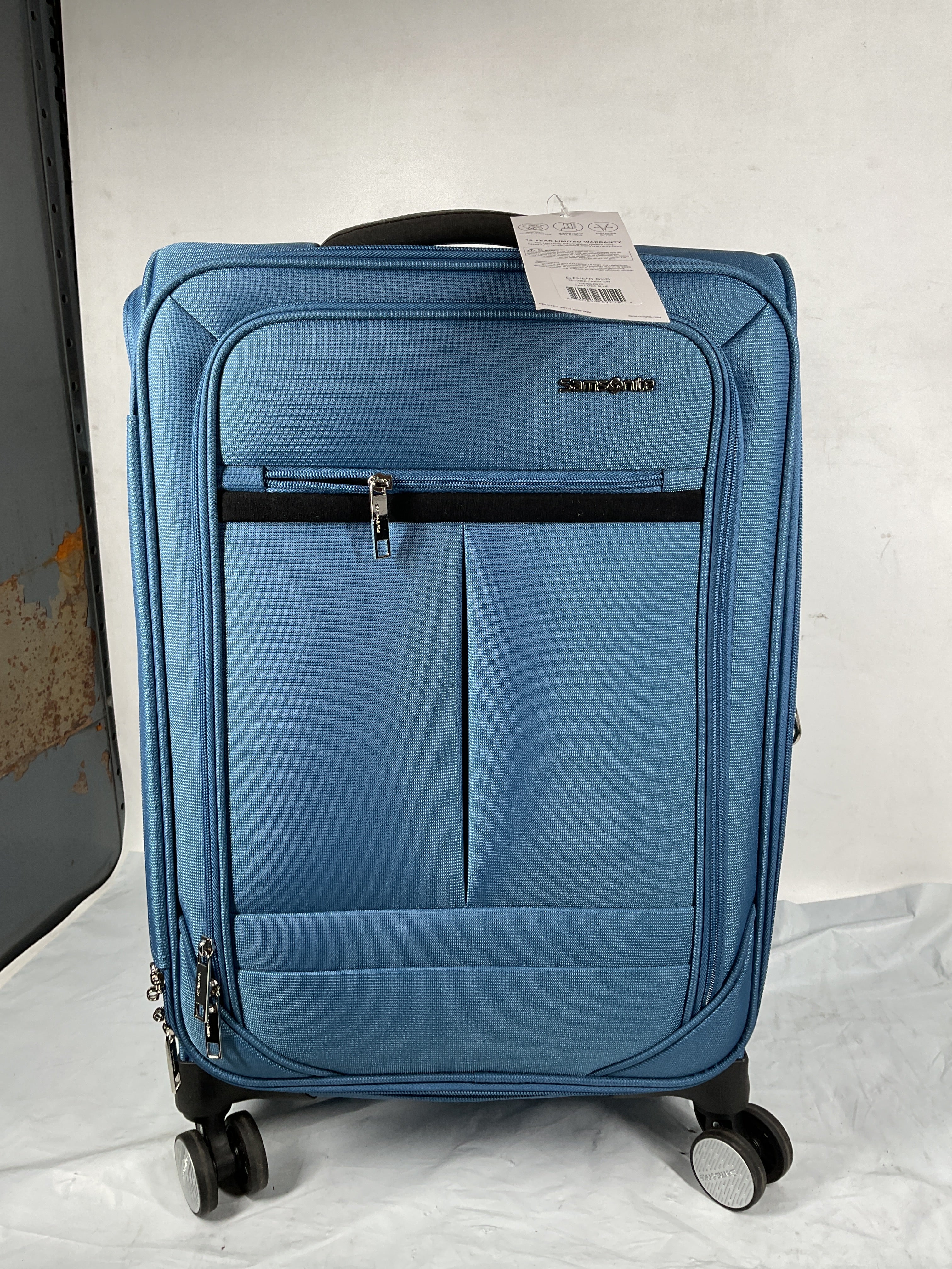 Samsonite Element Carry-On Soft-Sided Expandable 21-Inch Suitcase: Airline Approved for Most Major Airlines, Durable, 360 Spinner Wheels, Adjustable Handle, 2 Front & Side Pocket ( Captains Blue , 21-Inch Carry-On ) Captains Blue 21 Inch Carry O U6