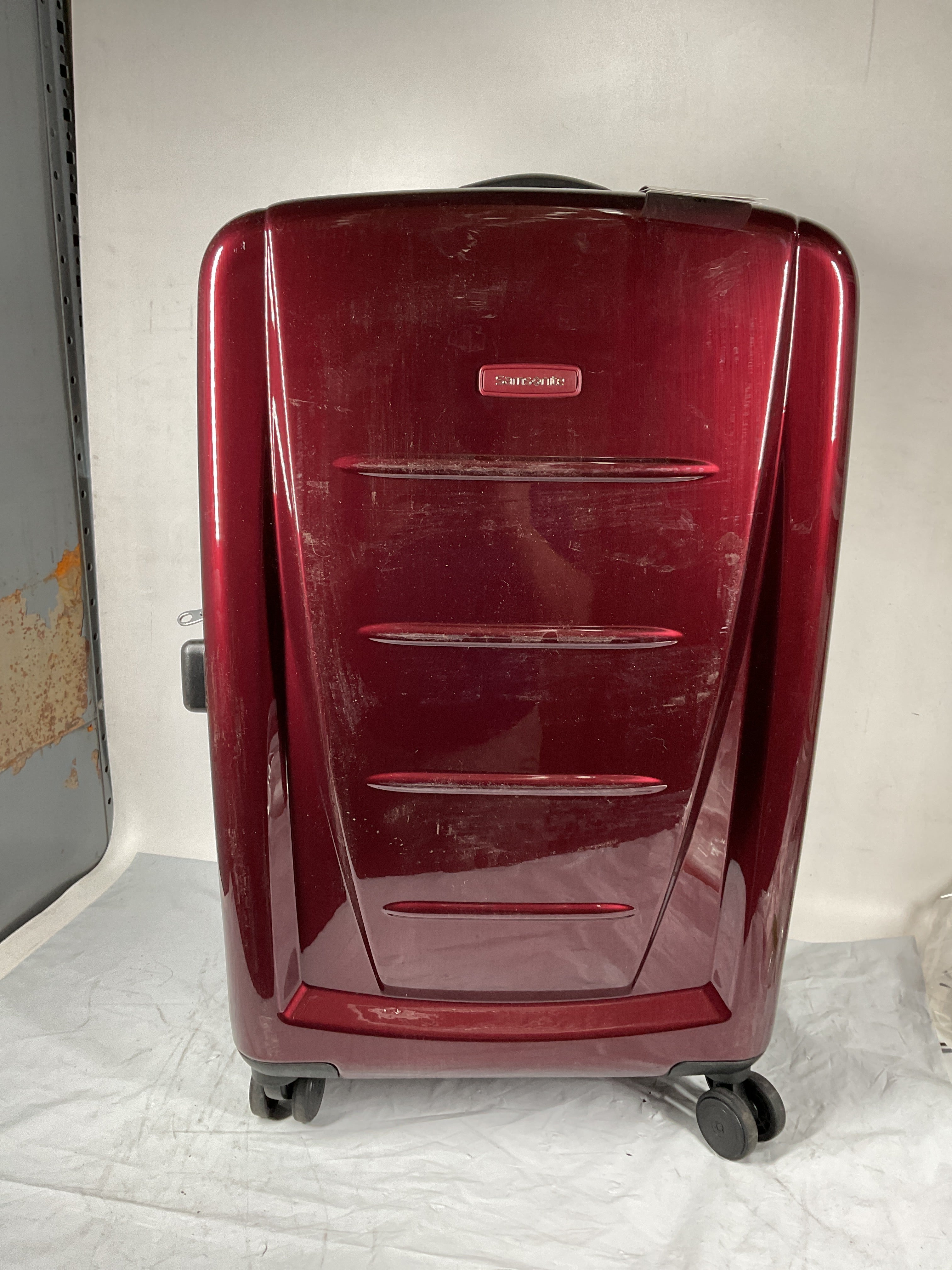 Samsonite Winfield 2 Checked-Medium 24-Inch Hardside Expandable Luggage with Spinner Wheels ( Burgundy , Checked-Medium 24-Inch ) Burgundy Checked Medium 24 Inch U16