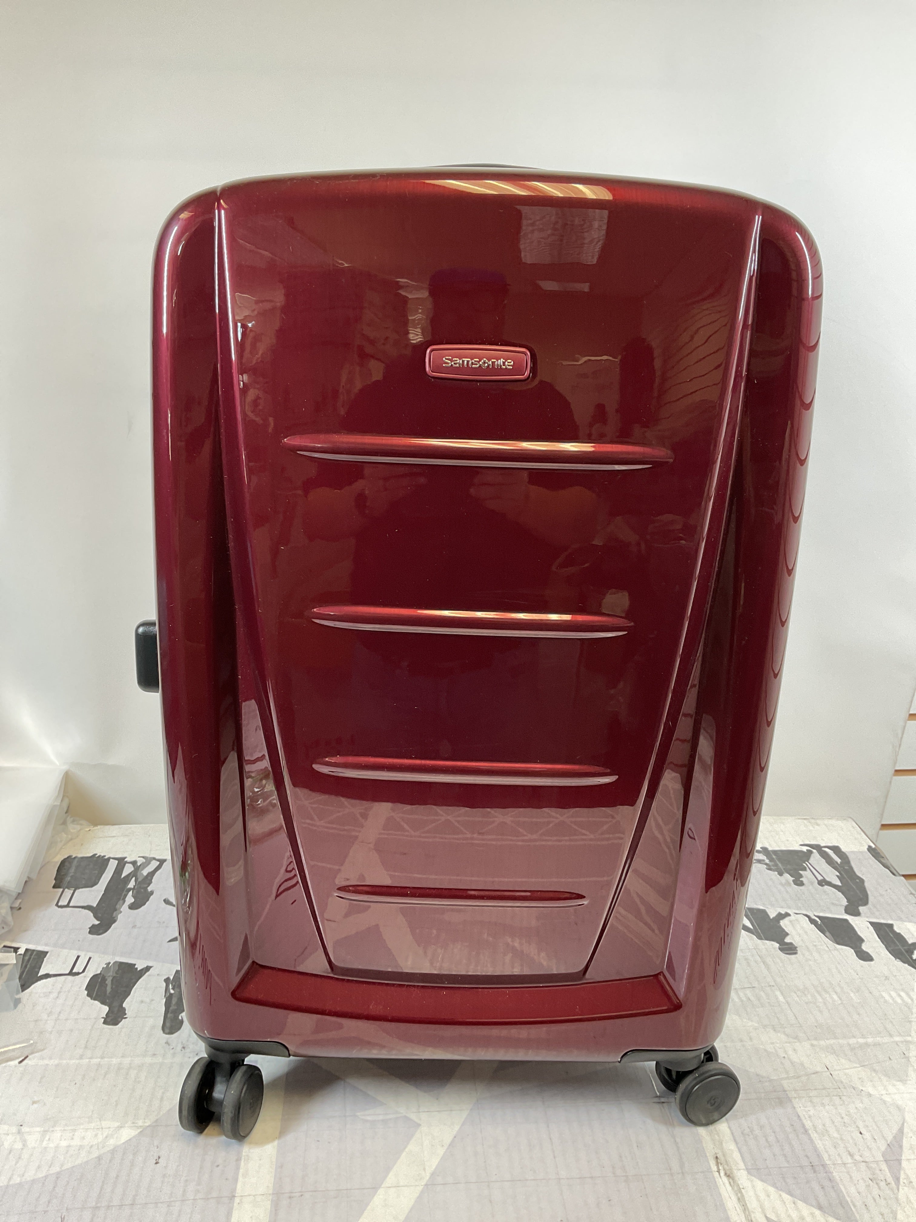 Samsonite Winfield 2 Checked-Medium 24-Inch Hardside Expandable Luggage with Spinner Wheels ( Burgundy , Checked-Medium 24-Inch ) Burgundy Checked Medium 24 Inch U19
