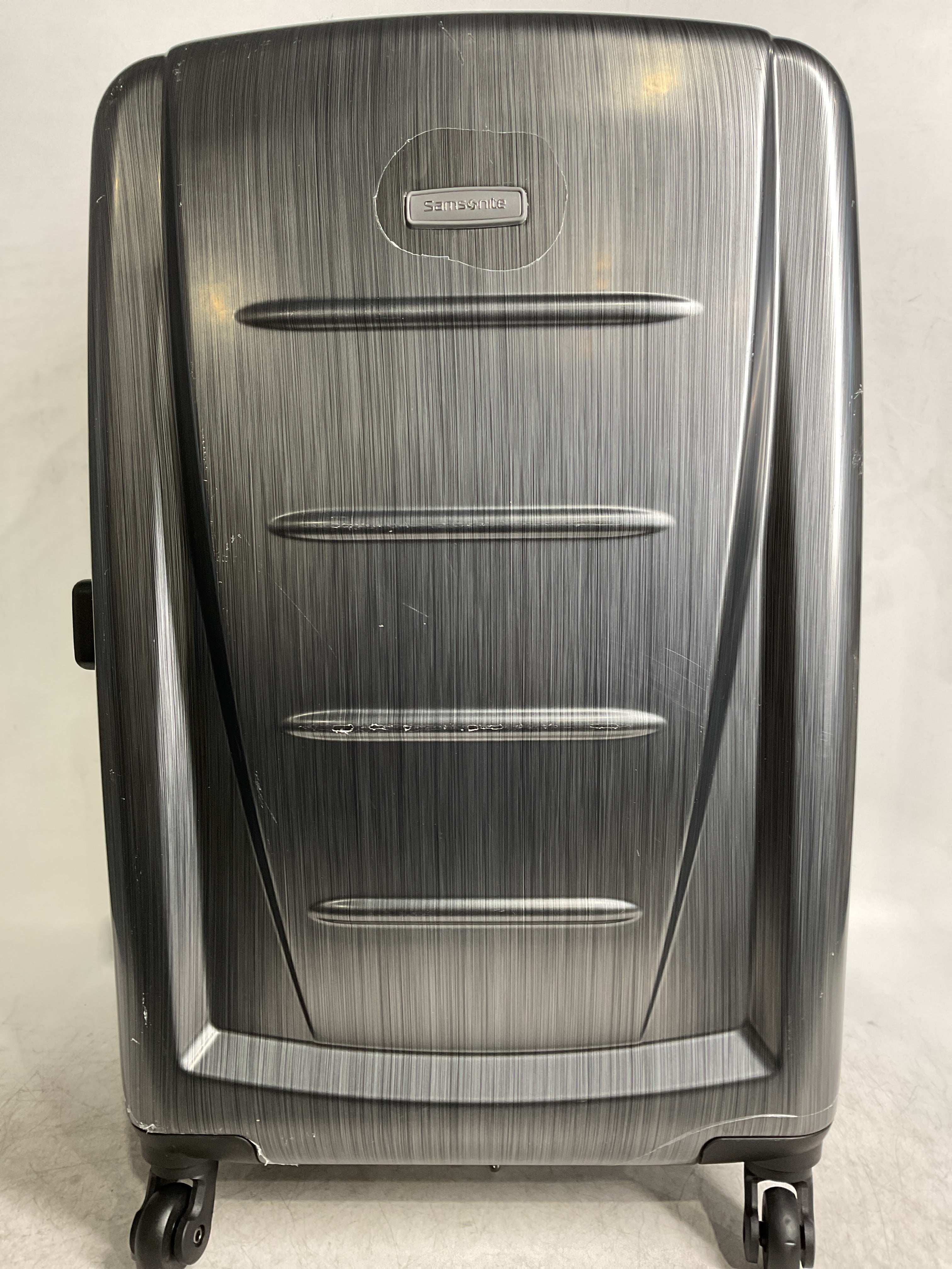 Samsonite Winfield 2 Hardside Luggage with 360 Spinner Wheels, TSA Lock, Airline Approved ( Charcoal , Checked-Medium 24-Inch ) Charcoal Checked Medium 24 Inch U6