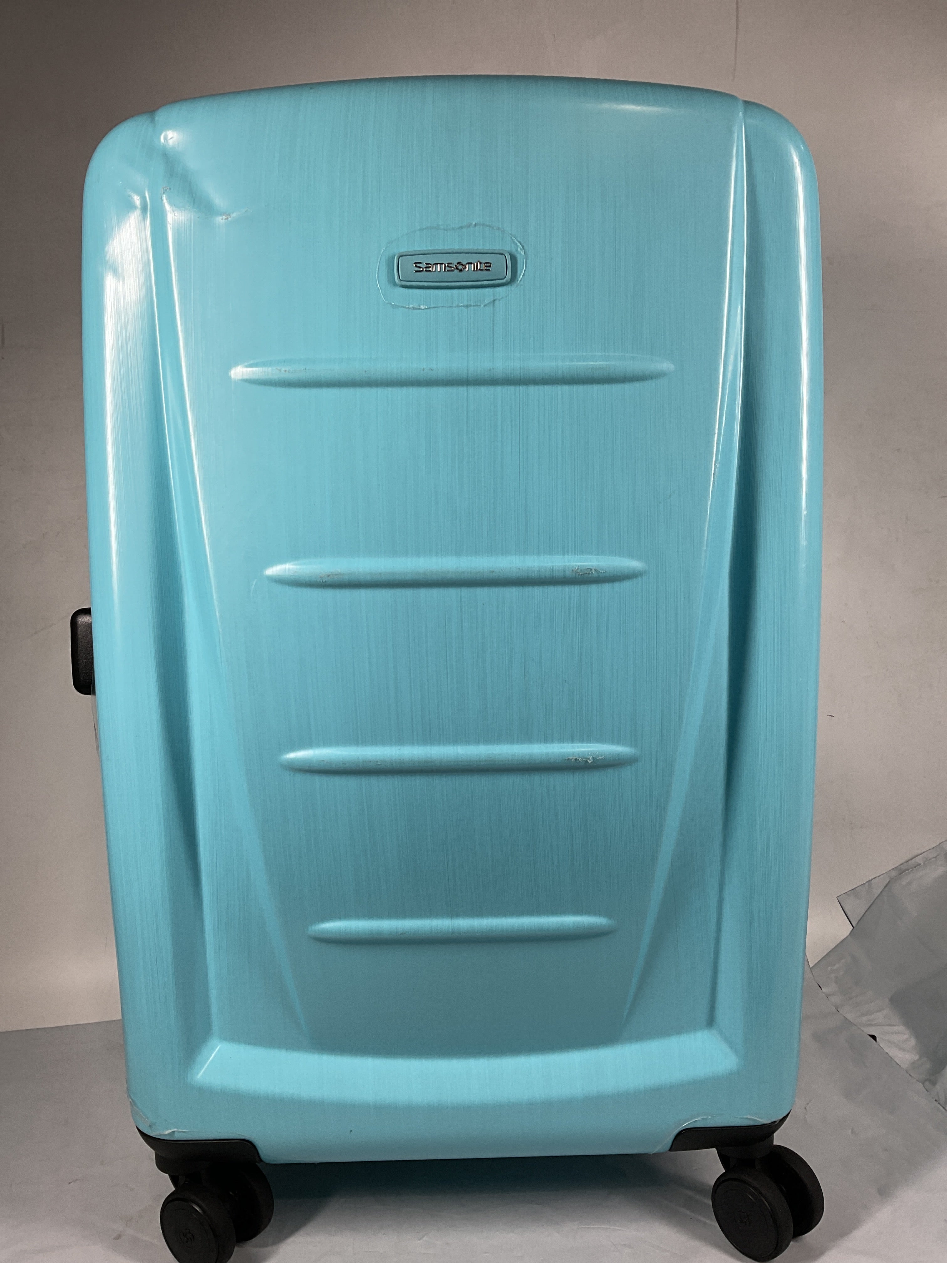 Samsonite Winfield 2 Hardside Luggage with 360 Spinner Wheels, TSA Lock, Airline Approved ( Ice Blue , Checked-Medium 24-Inch ) Ice Blue Checked Medium 24 Inch U4
