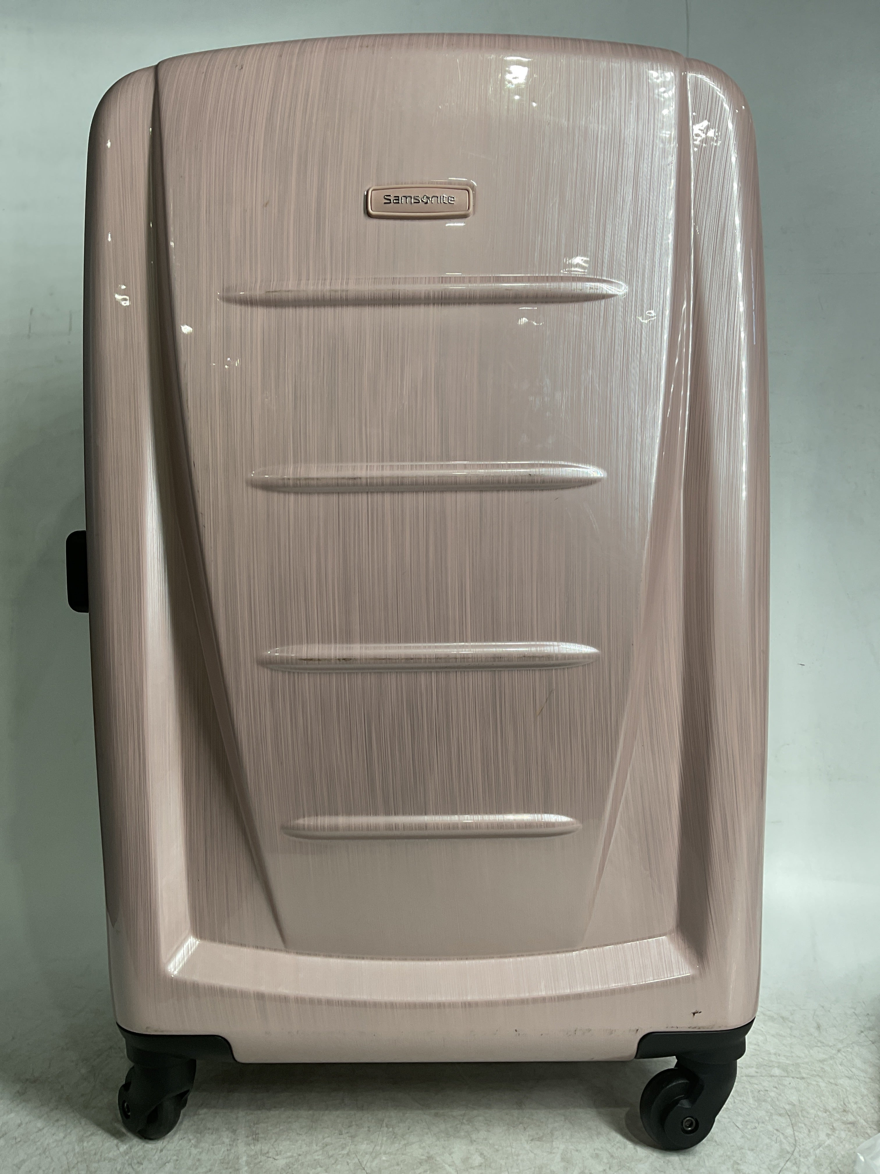 Samsonite Winfield 2 Hardside Luggage with 360 Spinner Wheels, TSA Lock, Airline Approved ( Arctic Pink , Checked-Medium 24-Inch ) Arctic Pink Checked Medium 24 Inch U14
