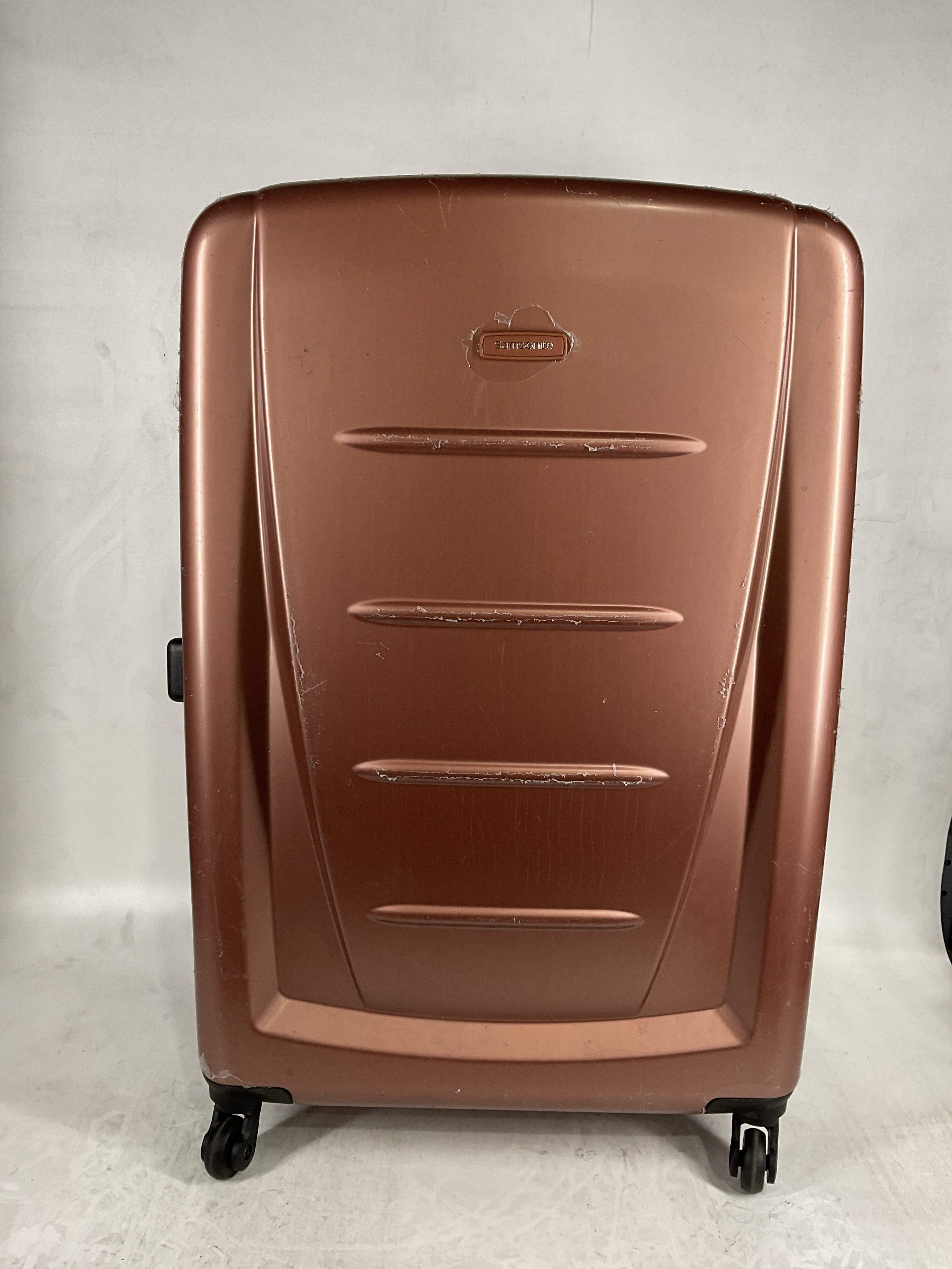 Samsonite Winfield 2 Hardside Luggage with Spinner Wheels Rose Gold Checked Large 28 Inch U6