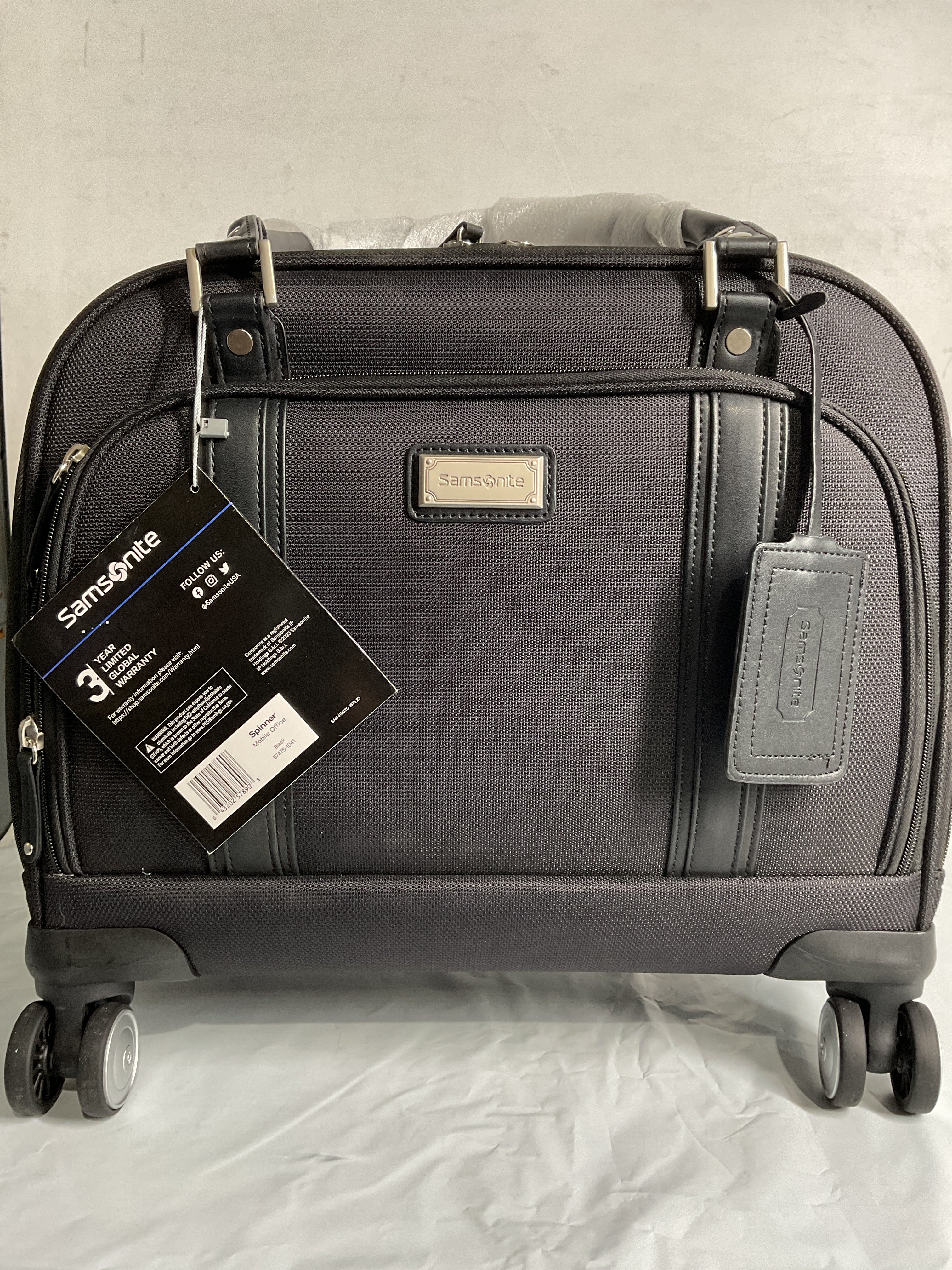 Samsonite Luggage Women's Spinner Mobile Office ( Black/Chrome , One Size ) Black/Chrome One Size U88