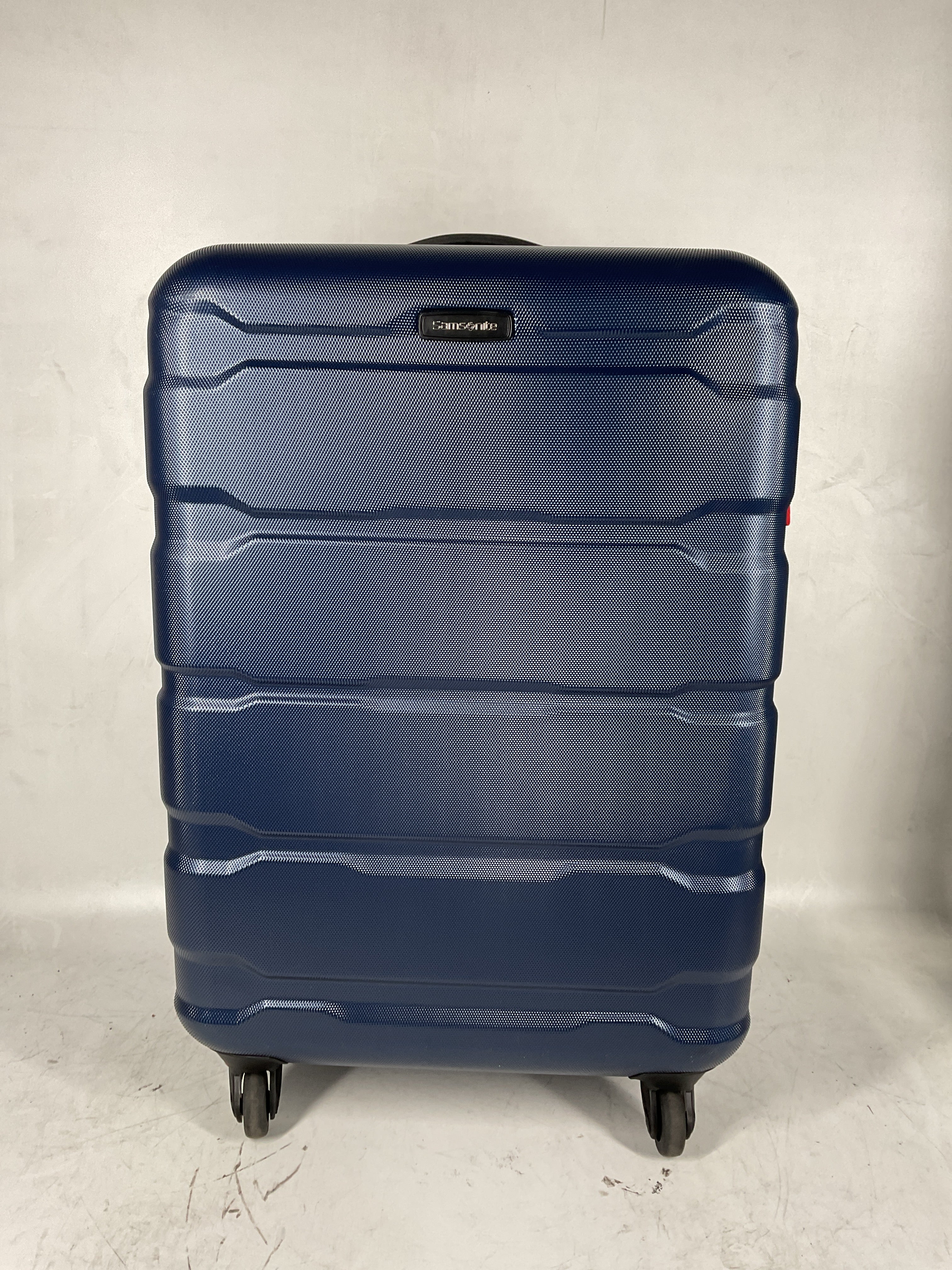 Samsonite Omni Pc Hardside Expandable Luggage with Spinner Wheels Navy Carry On 20 Inch U40