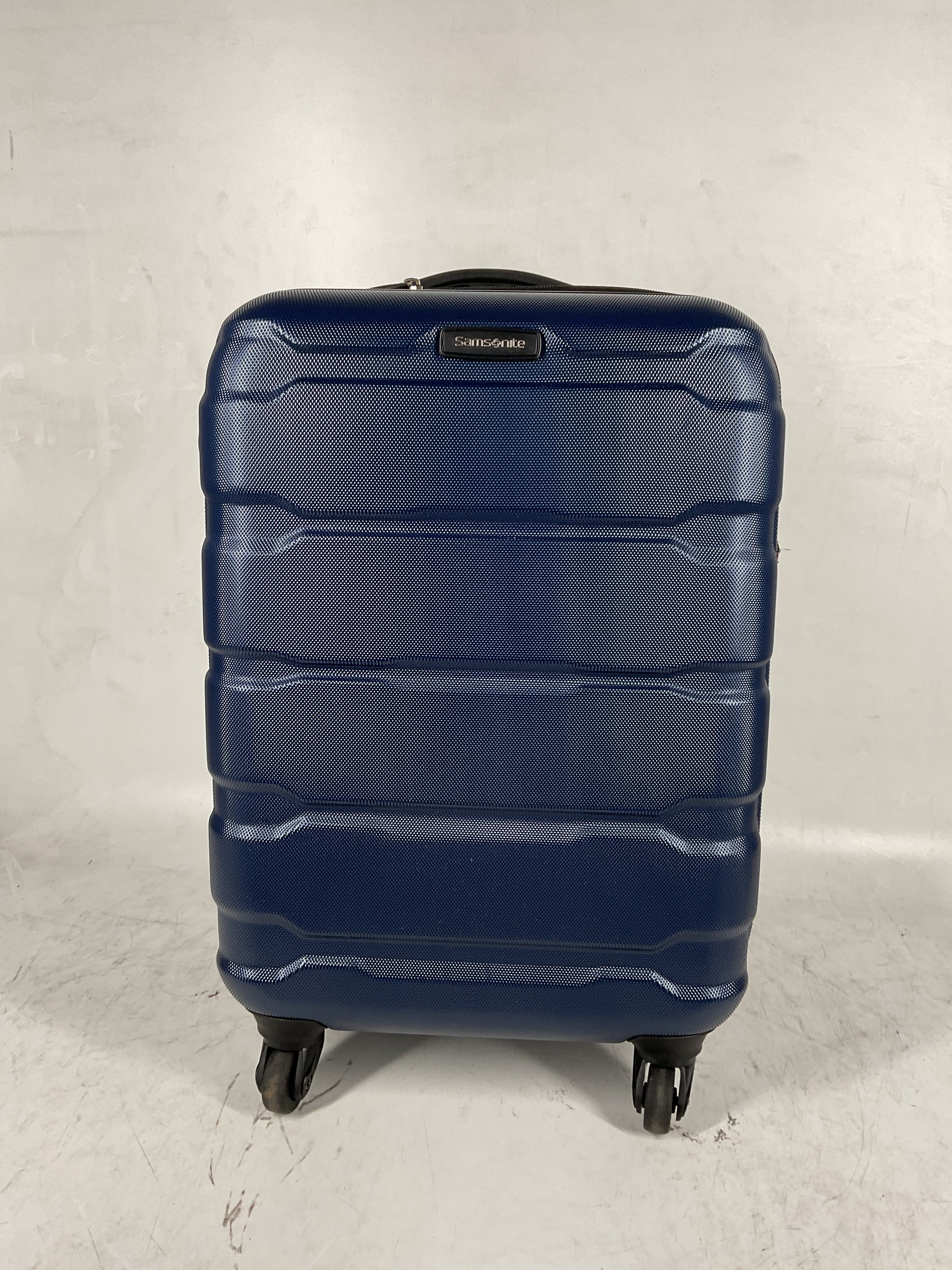 Samsonite Omni Pc Hardside Expandable Luggage with Spinner Wheels Navy Carry On 20 Inch U41