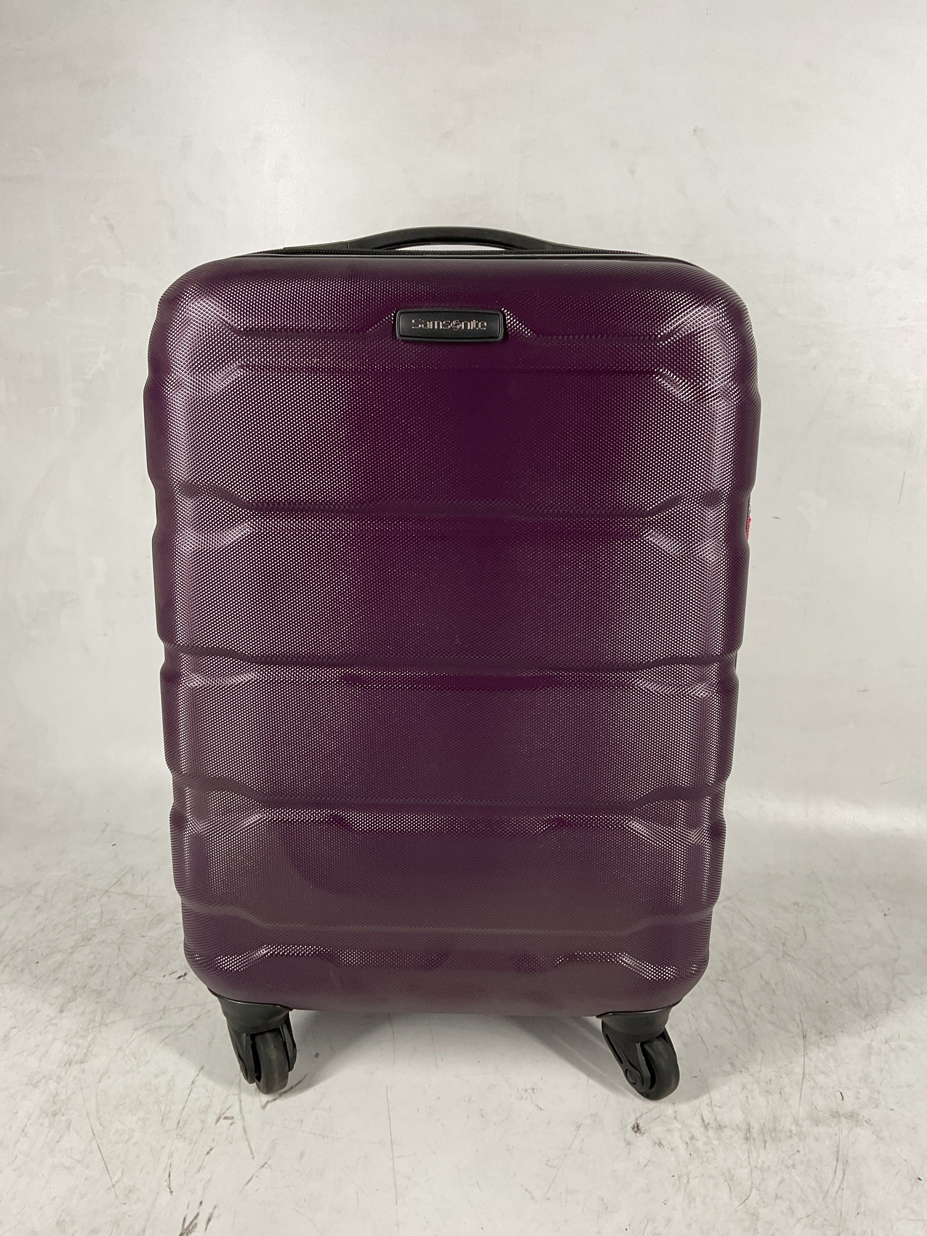 Samsonite Omni Pc Hardside Expandable Luggage with Spinner Wheels Purple Carry On 20 Inch U29