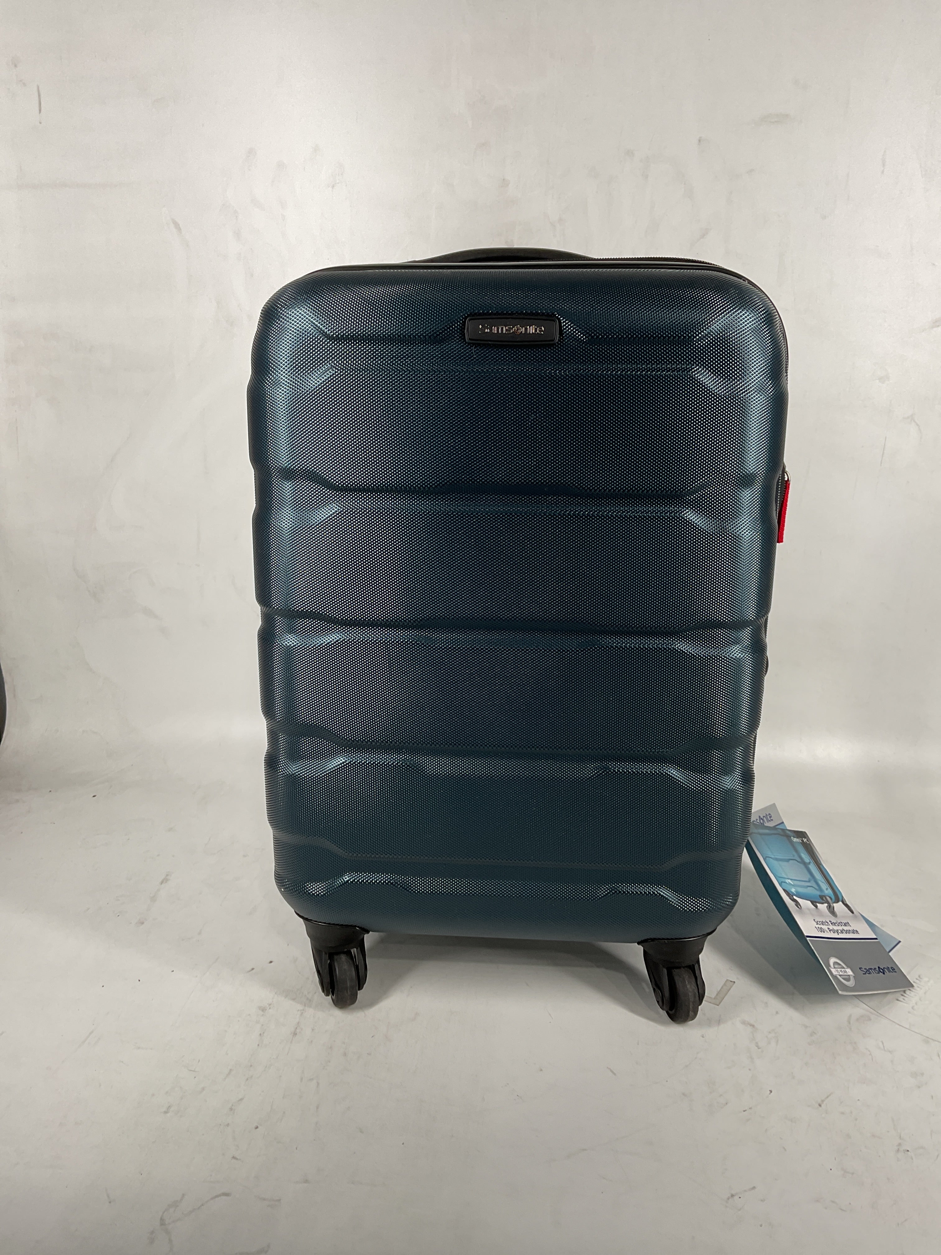 Samsonite Omni Pc Hardside Expandable Luggage with Spinner Wheels Teal Carry On 20 Inch U10