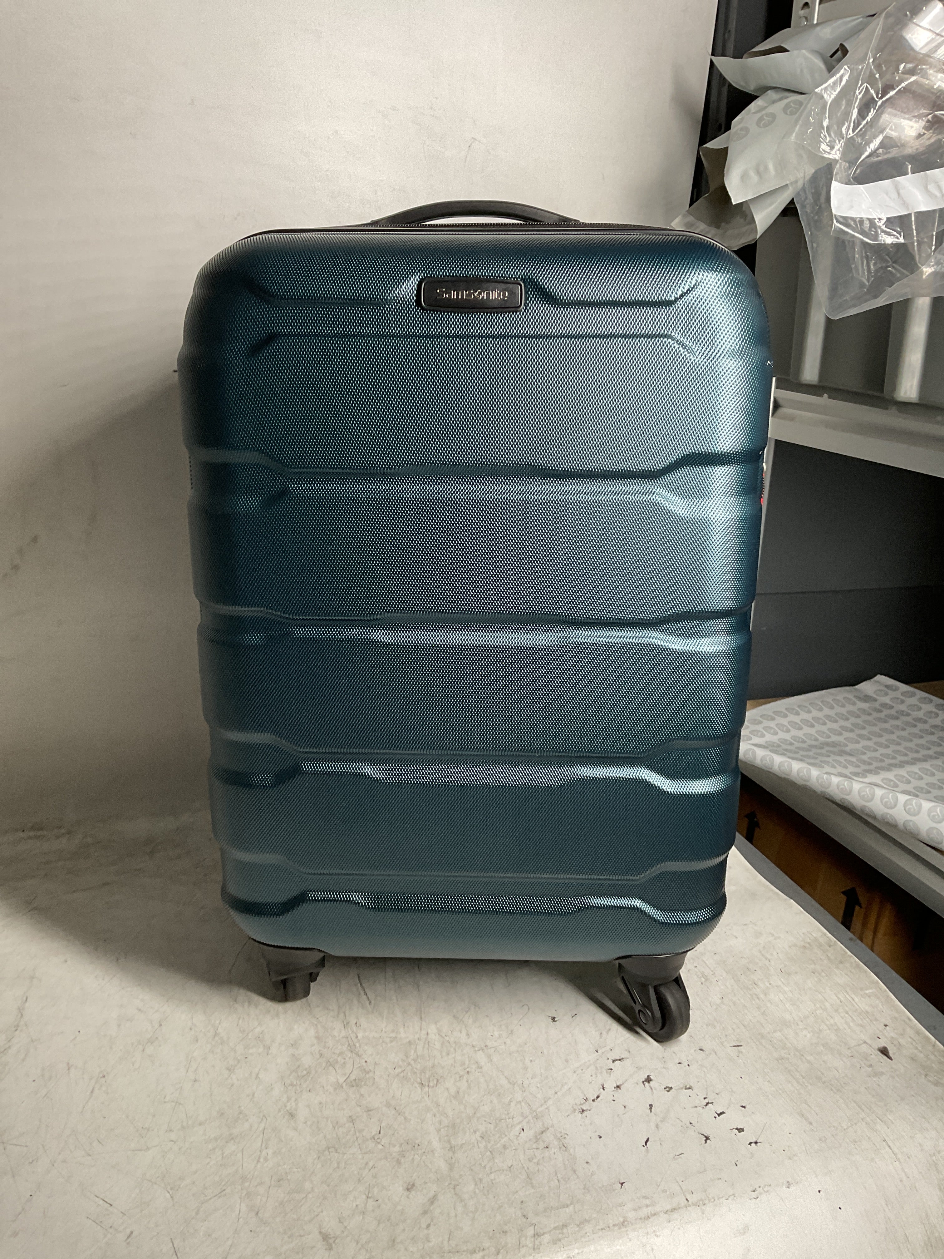 Samsonite Omni Pc Hardside Expandable Luggage with Spinner Wheels ( Teal , Carry-On 20-Inch ) Teal Carry On 20 Inch U19