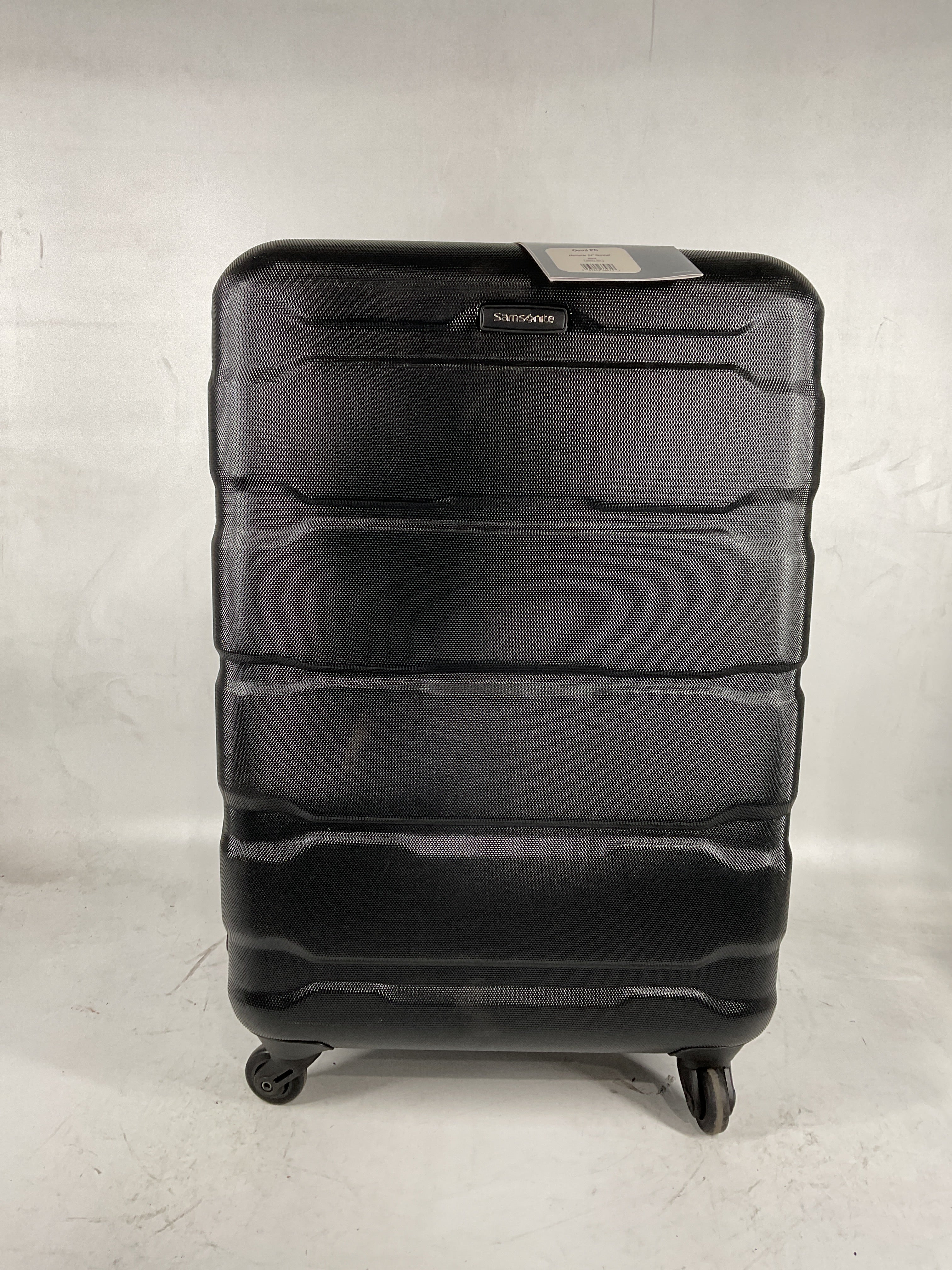 Samsonite Omni Pc Hardside Expandable Luggage with Spinner Wheels Black Checked Medium 24 Inch U19
