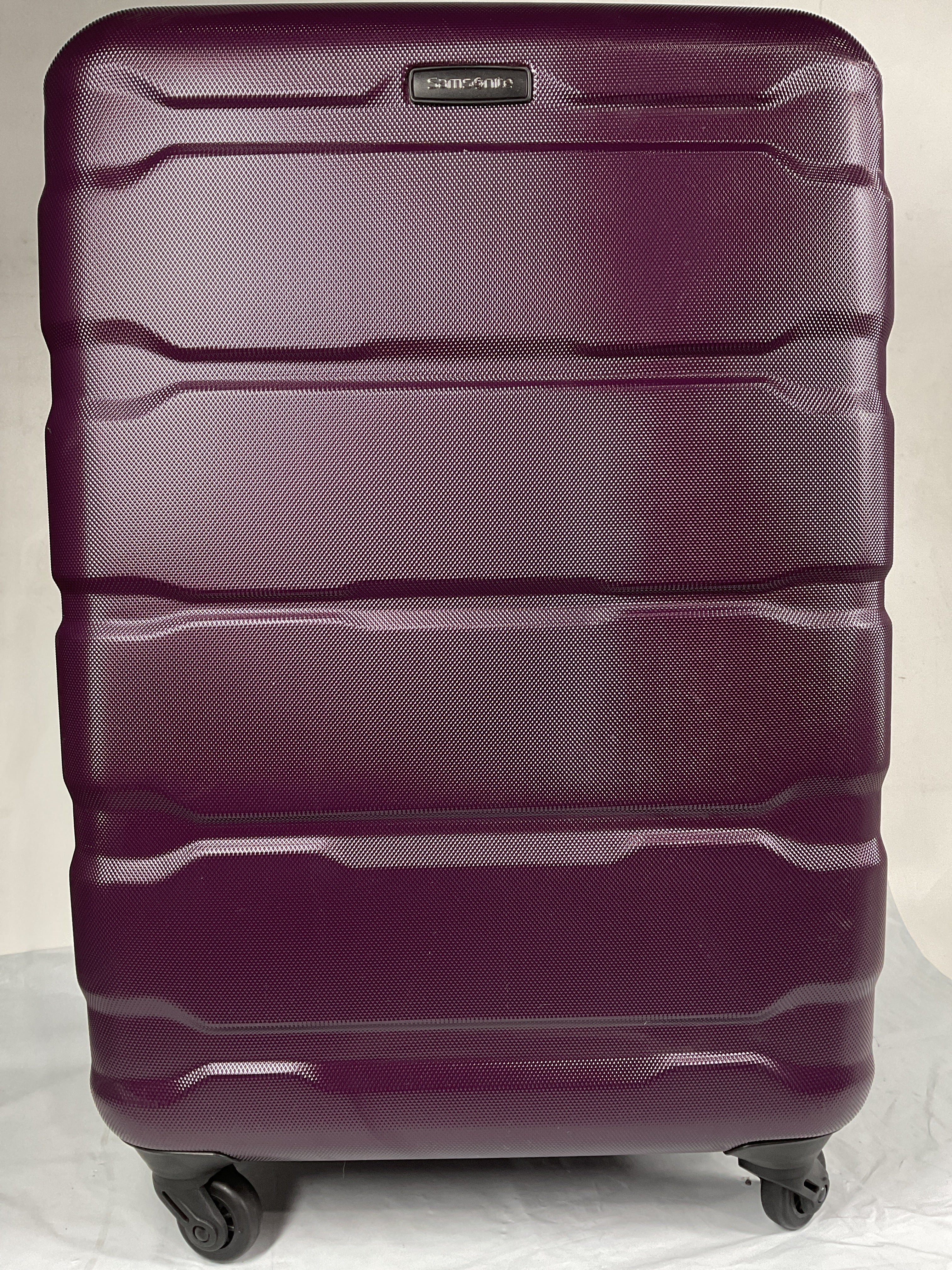 Samsonite Omni Pc Hardside Expandable Luggage with Spinner Wheels ( Purple , Checked-Medium 24-Inch ) Purple Checked Medium 24 Inch U32
