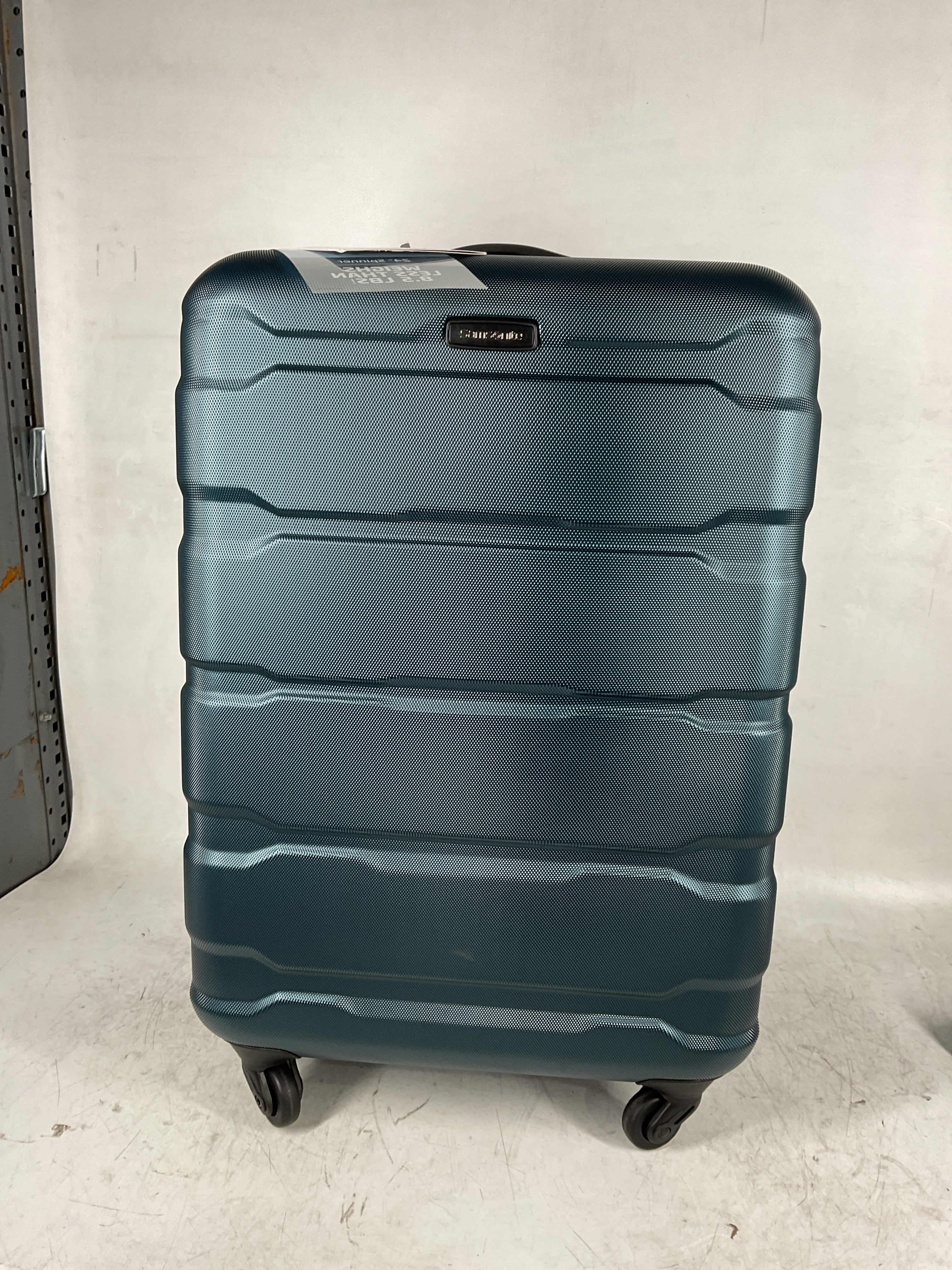 Samsonite Omni Pc Hardside Expandable Luggage with Spinner Wheels ( Teal , Checked-Medium 24-Inch ) Teal Checked Medium 24 Inch U11