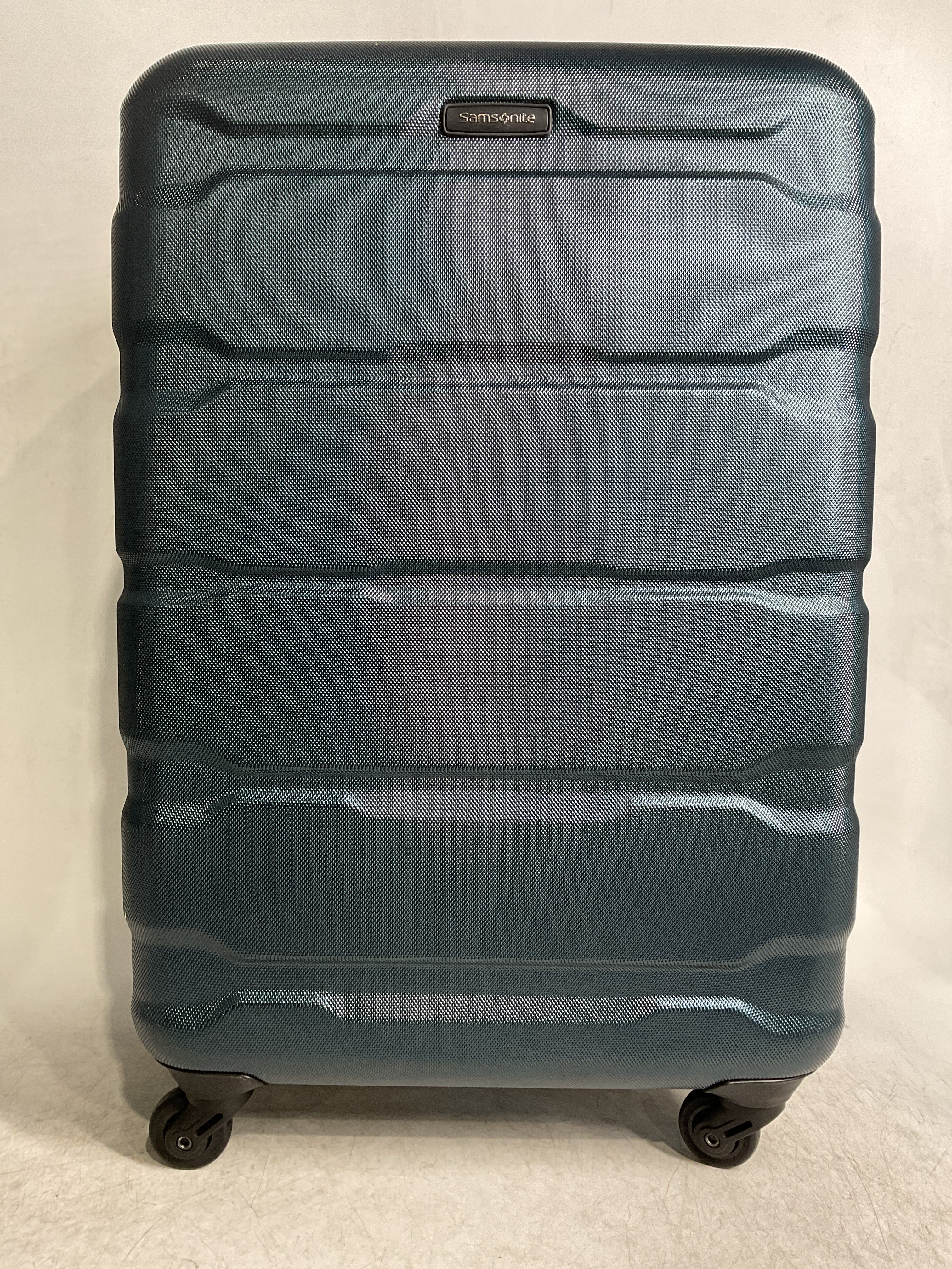 Samsonite Omni Pc Hardside Expandable Luggage with Spinner Wheels ( Teal , Checked-Medium 24-Inch ) Teal Checked Medium 24 Inch U17