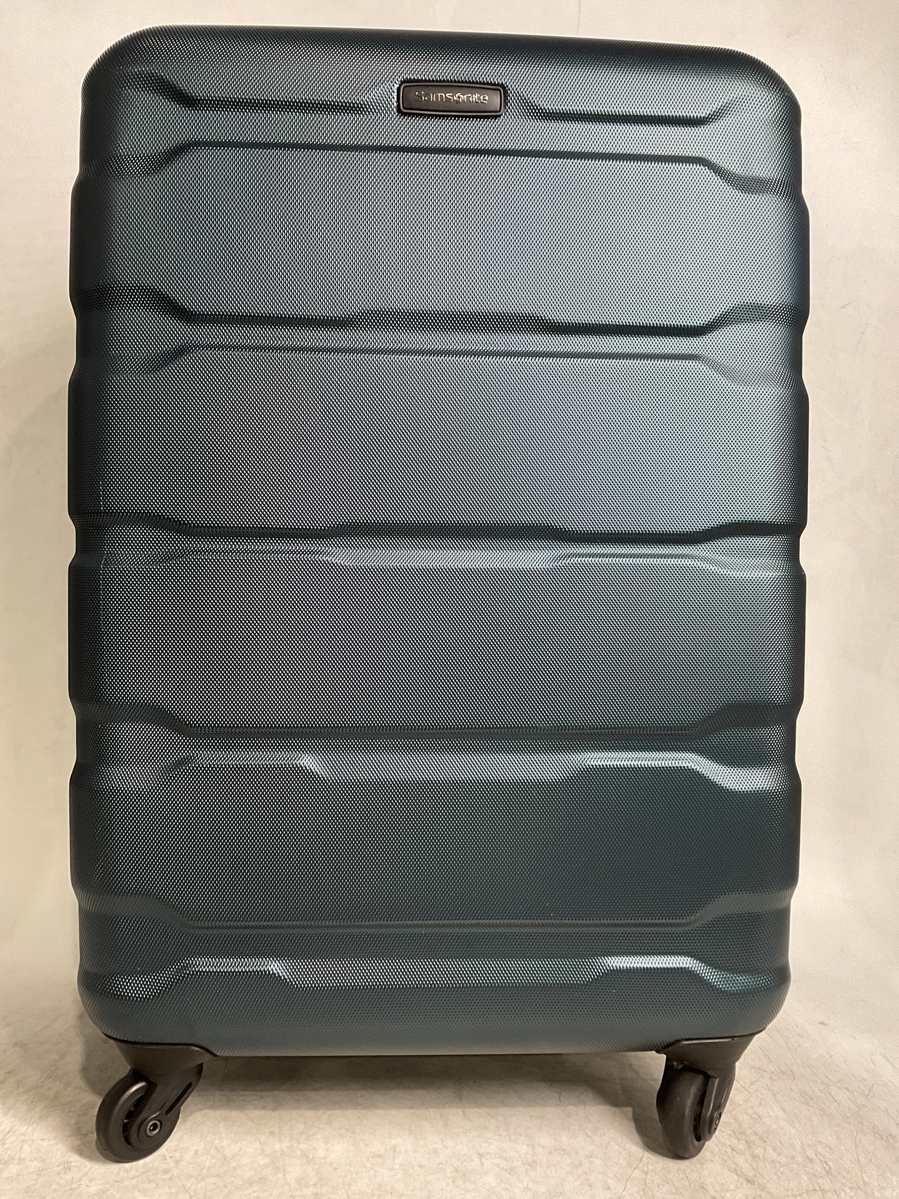 Samsonite Omni Pc Hardside Expandable Luggage with Spinner Wheels ( Teal , Checked-Medium 24-Inch ) Teal Checked Medium 24 Inch U18
