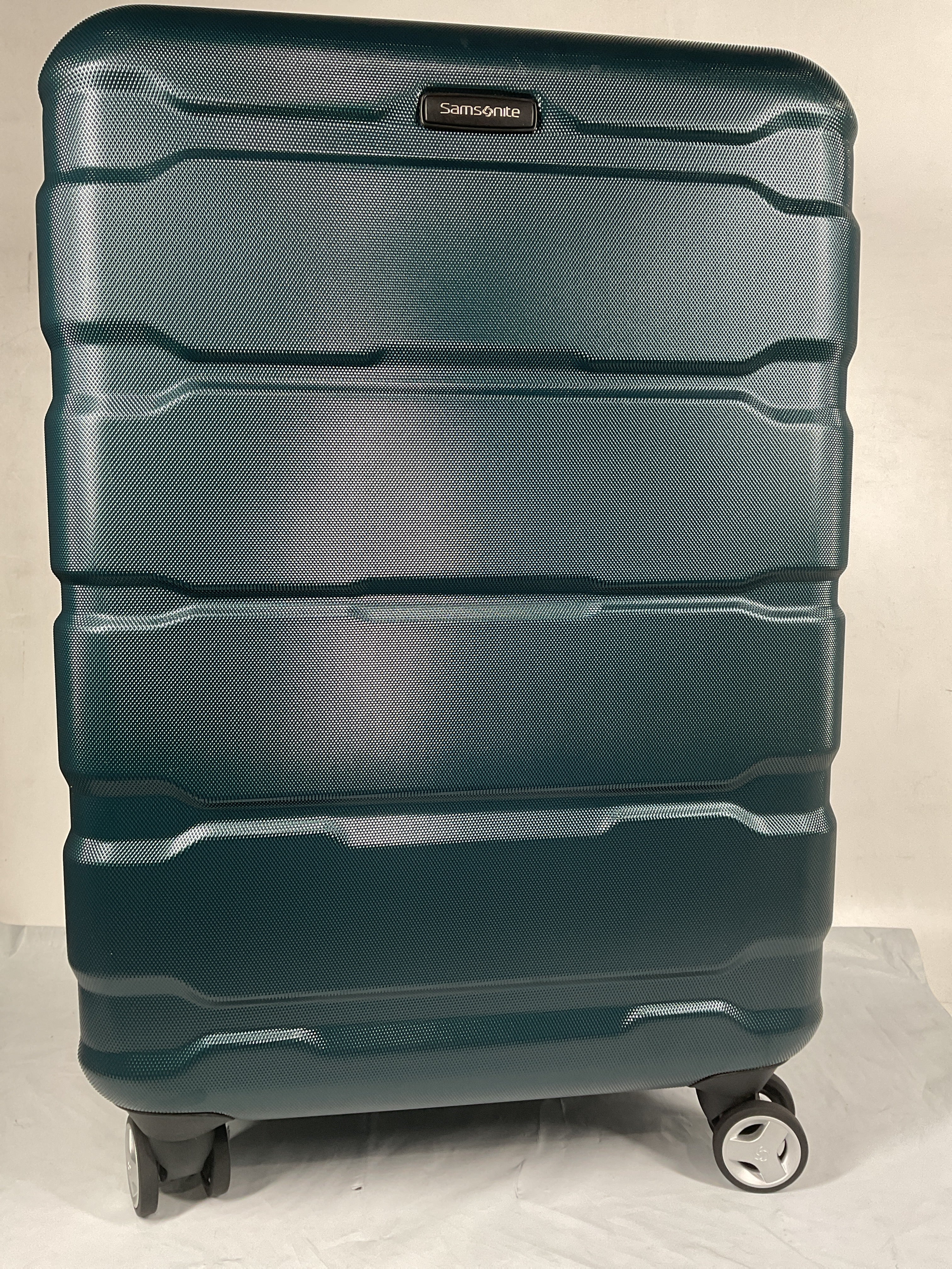 Samsonite Omni Pc Hardside Expandable Luggage with Spinner Wheels ( Teal , Checked-Medium 24-Inch ) Teal Checked Medium 24 Inch U19
