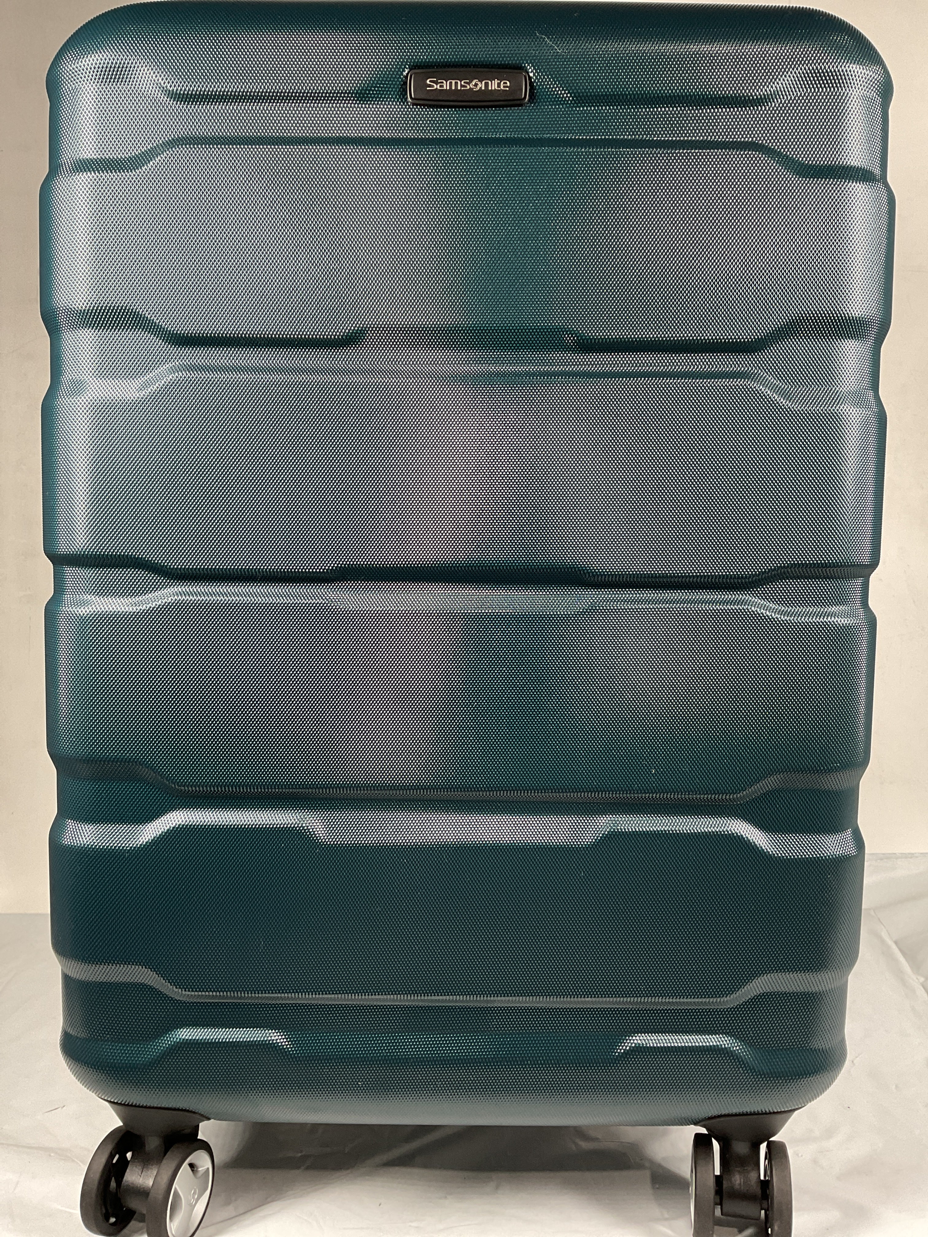 Samsonite Omni Pc Hardside Expandable Luggage with Spinner Wheels ( Teal , Checked-Medium 24-Inch ) Teal Checked Medium 24 Inch U20