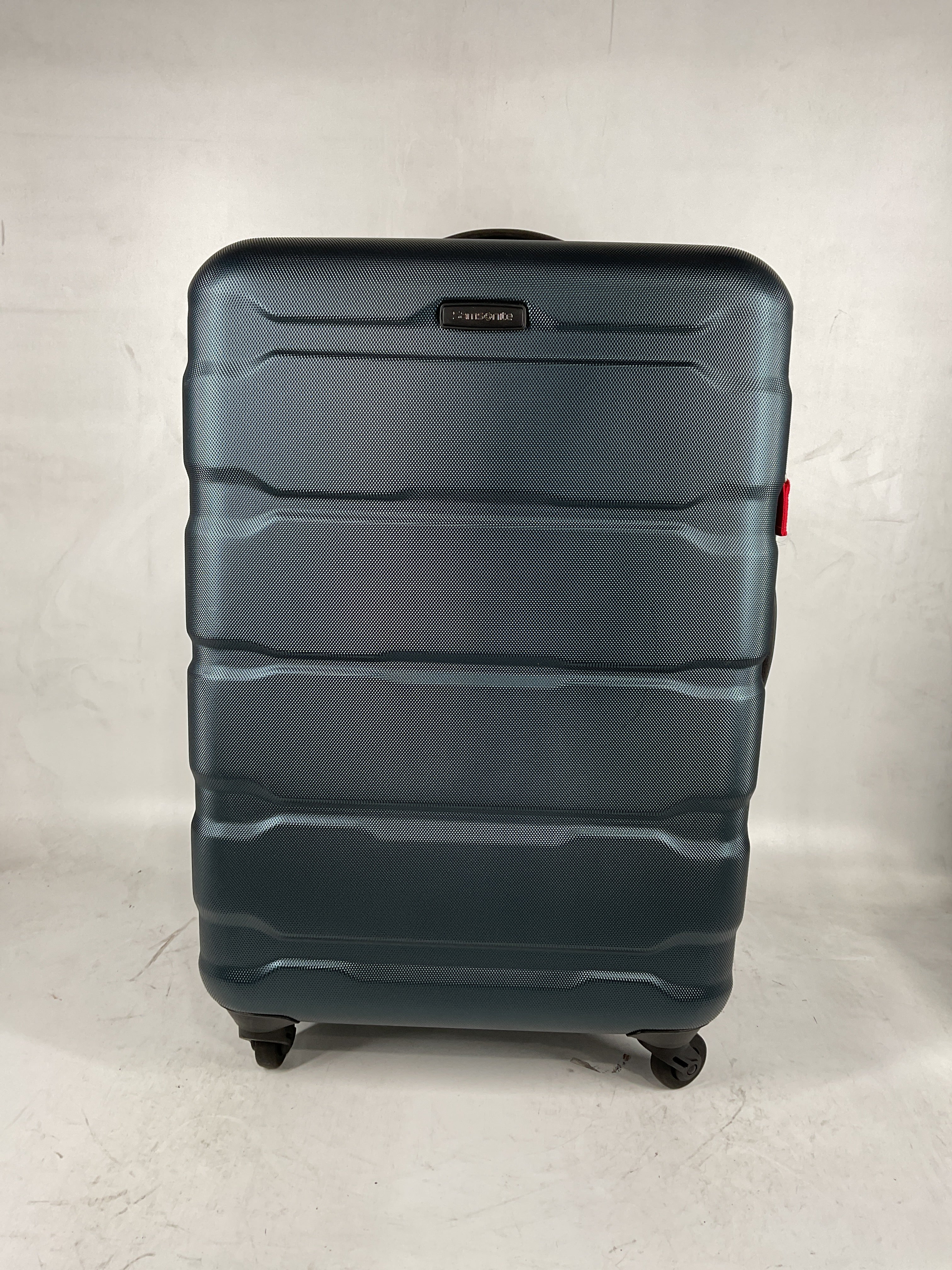 Samsonite Omni Pc Hardside Expandable Luggage with Spinner Wheels Teal Checked Medium 24 Inch U8