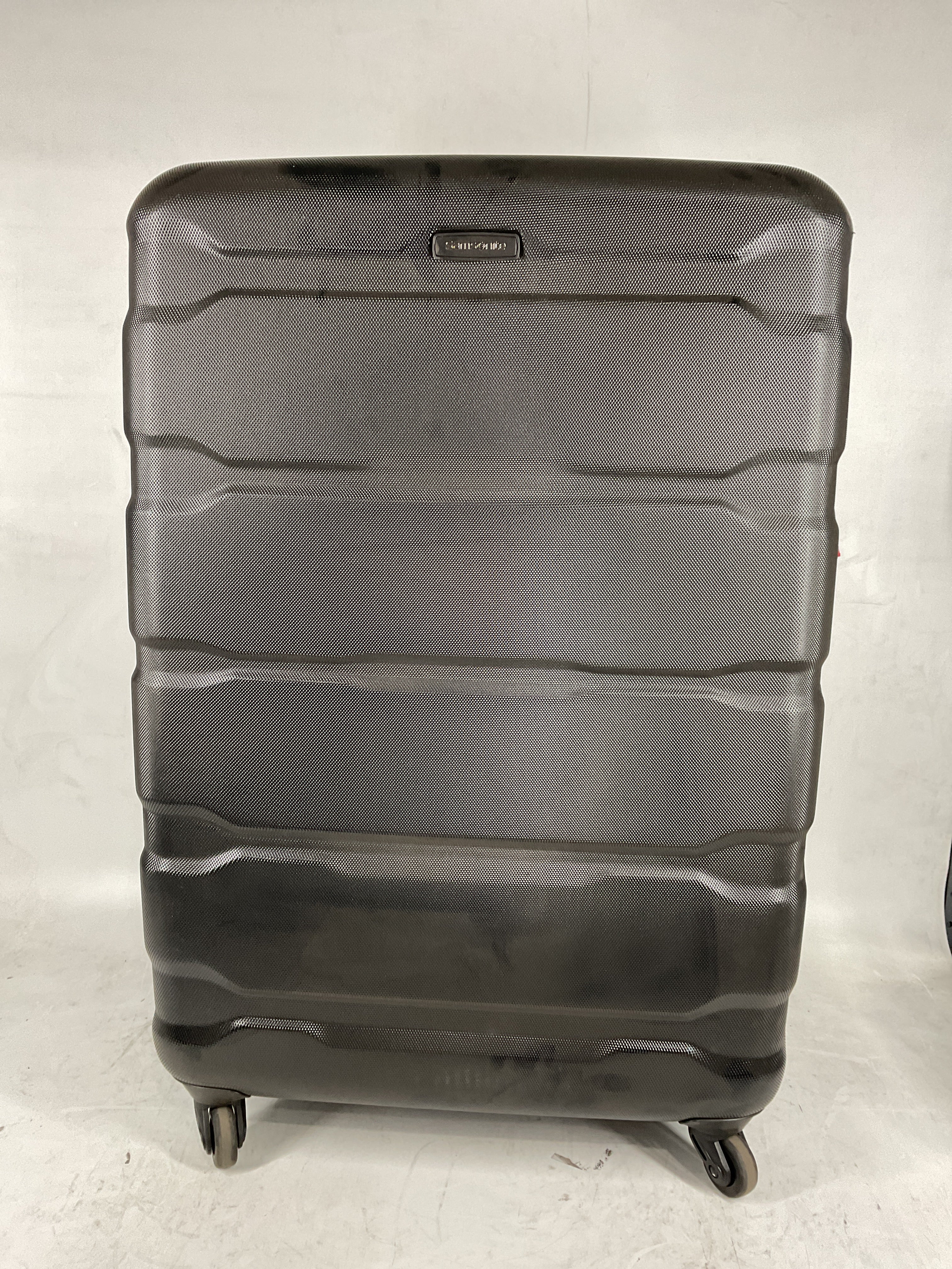 Samsonite Omni Pc Hardside Expandable Luggage with Spinner Wheels Black Checked Large 28 Inch U19