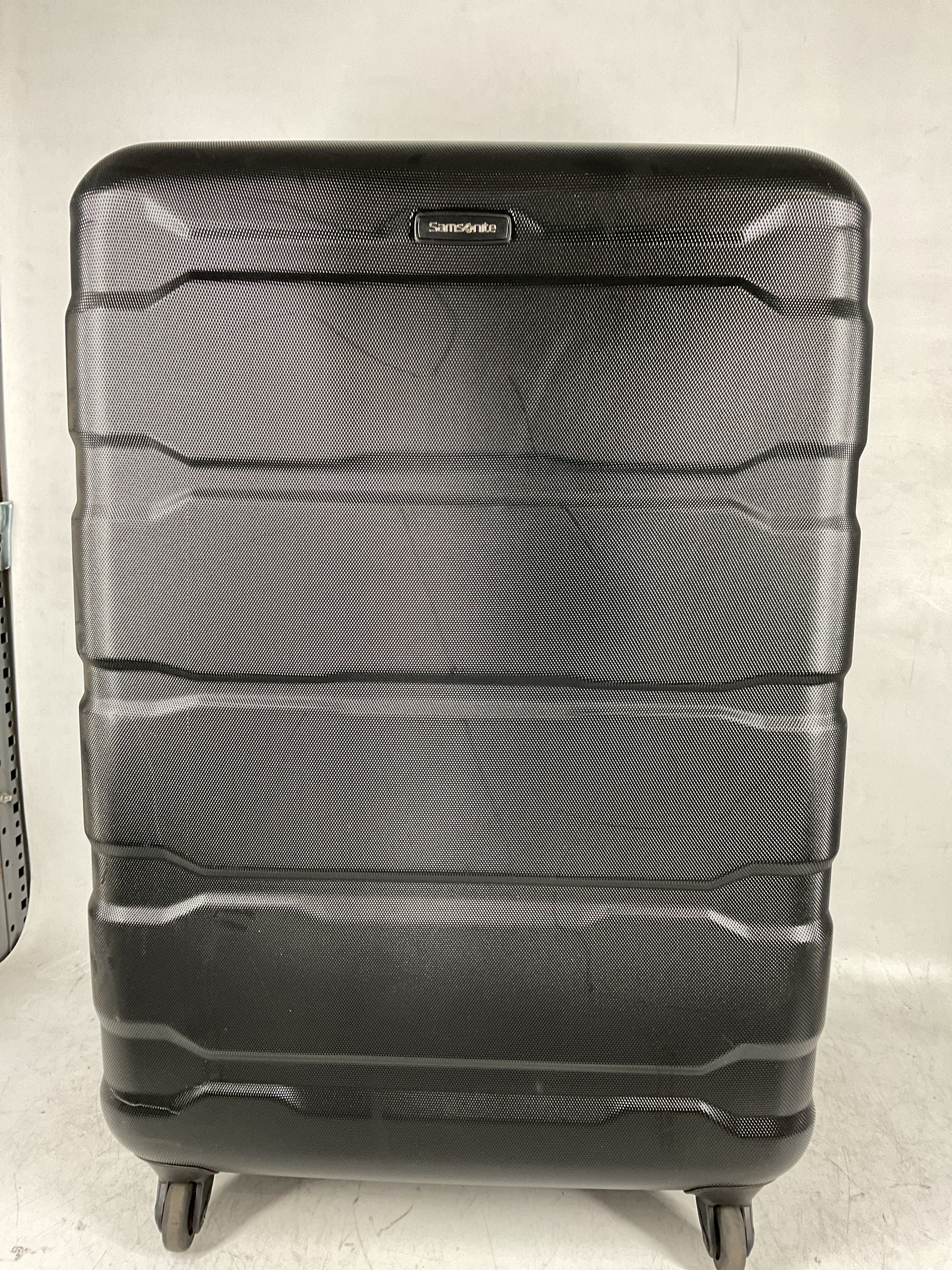 Samsonite Omni Pc Hardside Expandable Luggage with Spinner Wheels ( Black , Checked-Large 28-Inch ) Black Checked Large 28 Inch U21