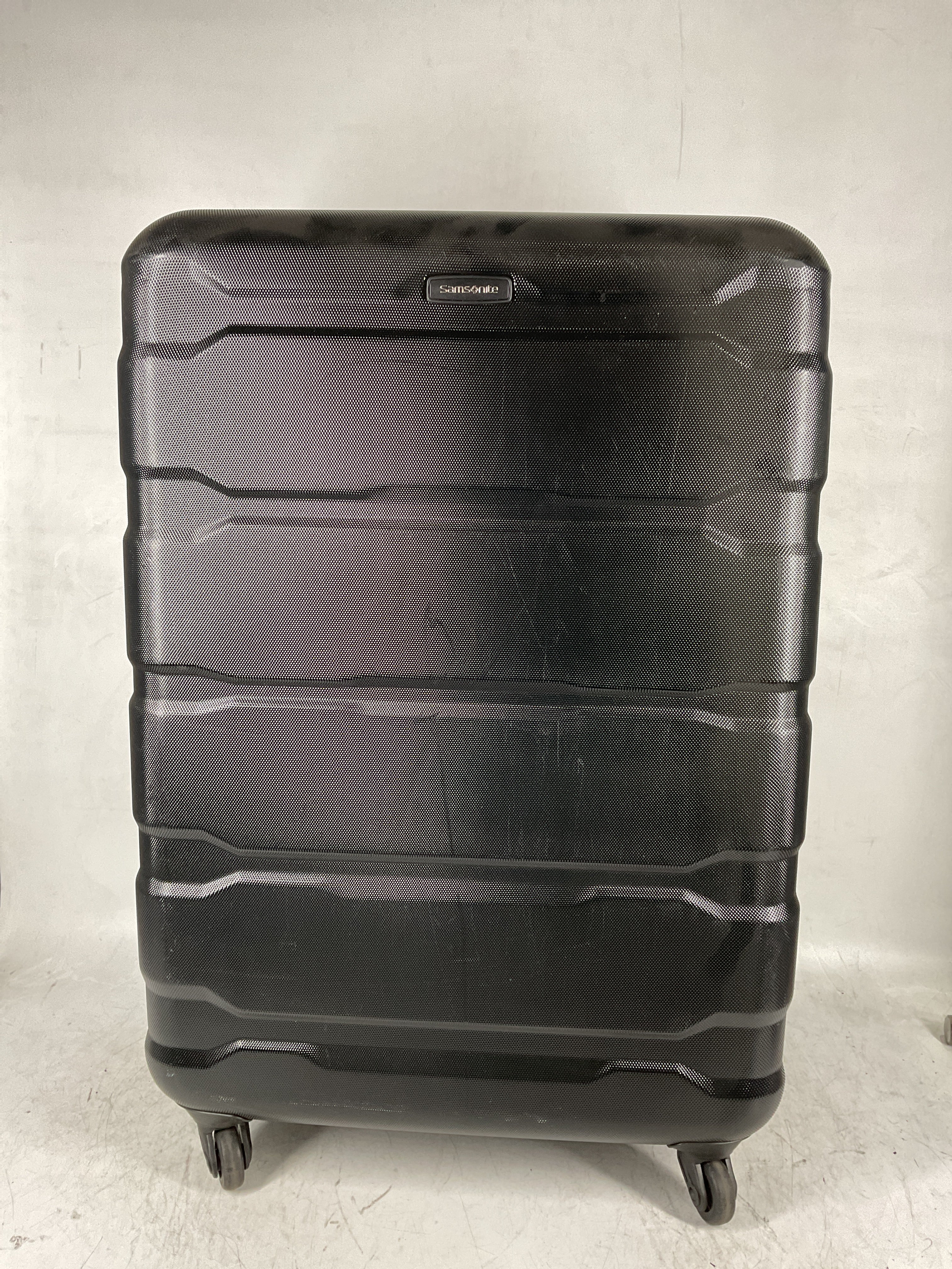 Samsonite Omni Pc Hardside Expandable Luggage with Spinner Wheels ( Black , Checked-Large 28-Inch ) Black Checked Large 28 Inch U24