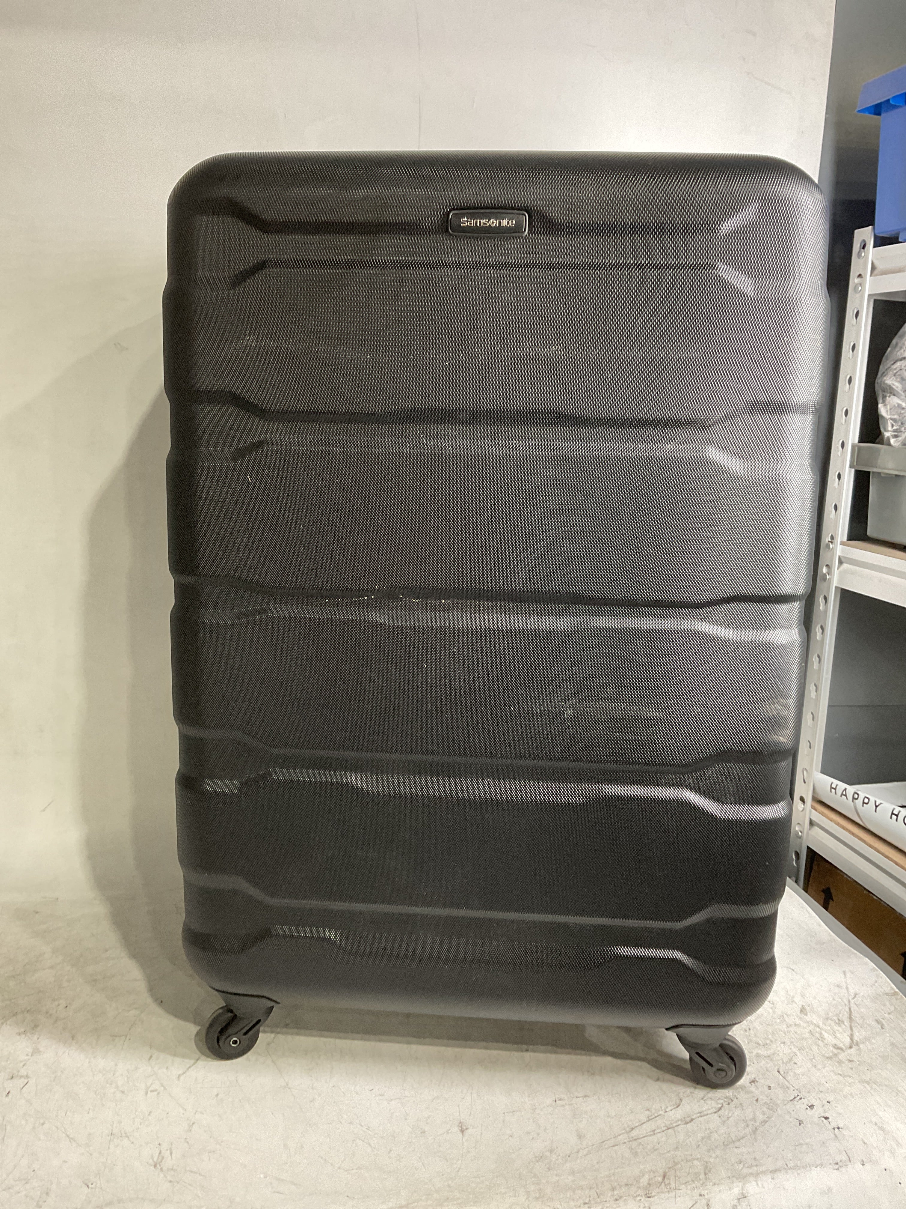 Samsonite Omni Pc Hardside Expandable Luggage with Spinner Wheels ( Black , Checked-Large 28-Inch ) Black Checked Large 28 Inch U39