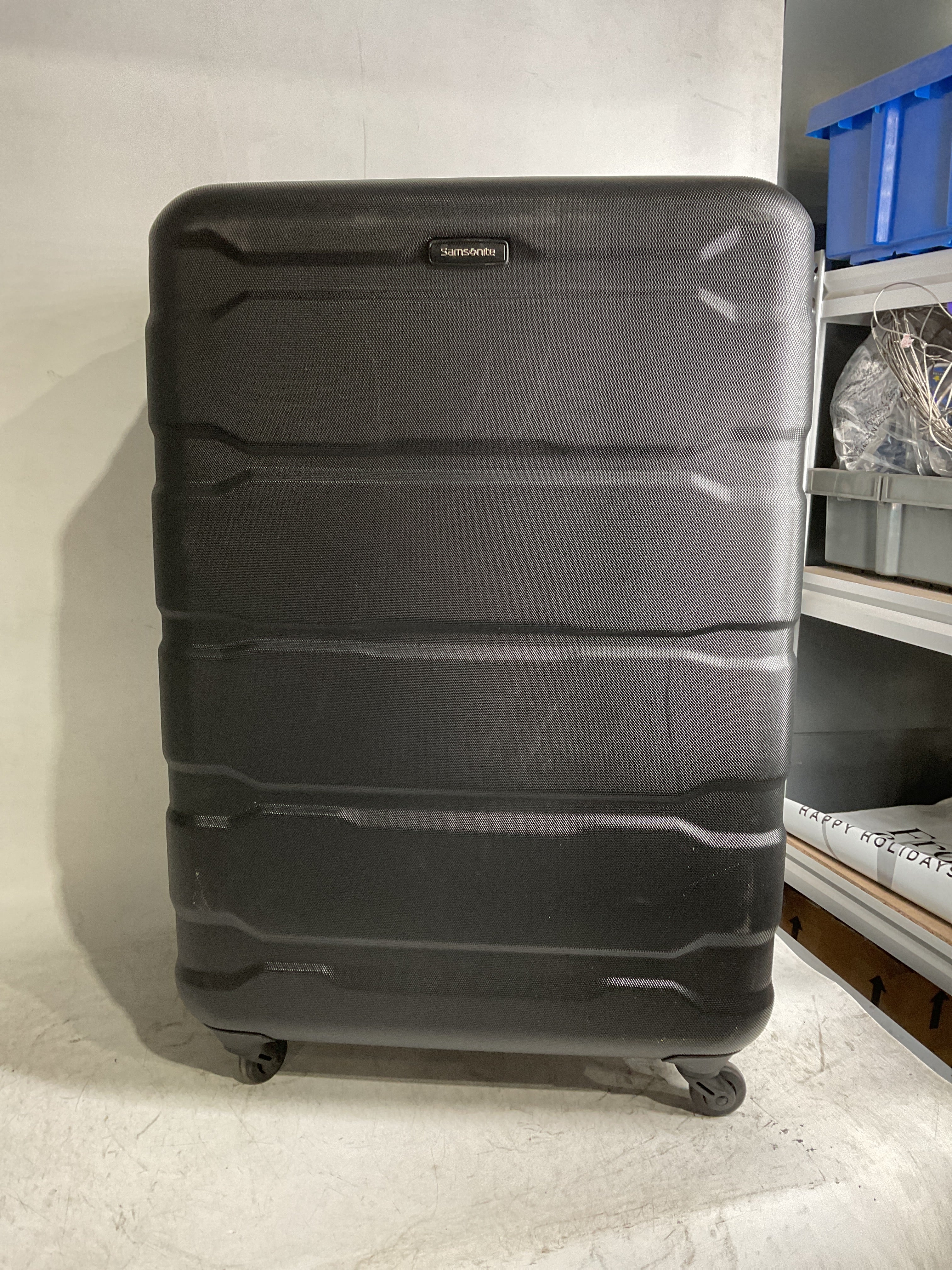 Samsonite Omni Pc Hardside Expandable Luggage with Spinner Wheels ( Black , Checked-Large 28-Inch ) Black Checked Large 28 Inch U40